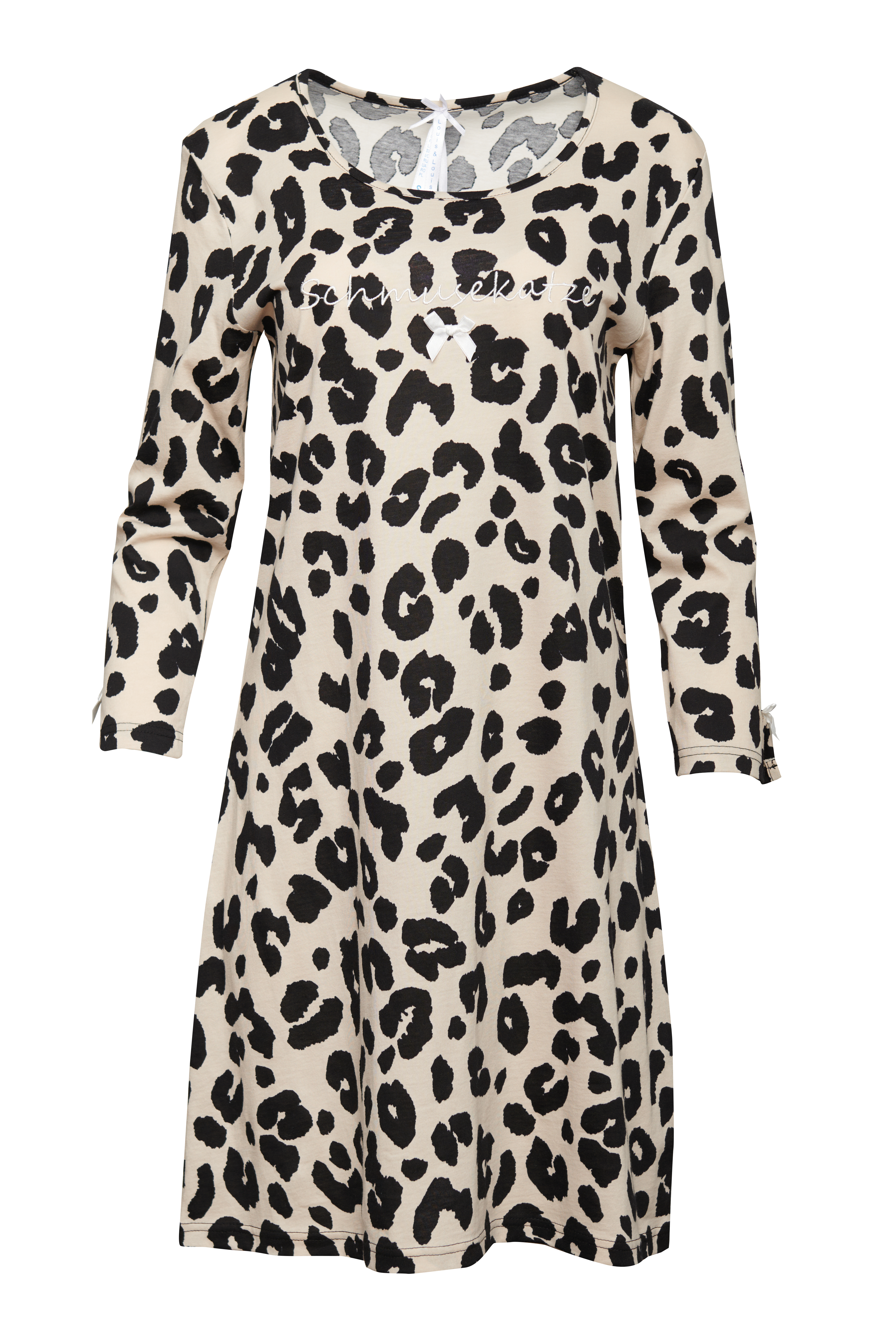 240306_Louis-Louisa7888 Nachthemd Damen Basic "Schmusekatze", Leo allover