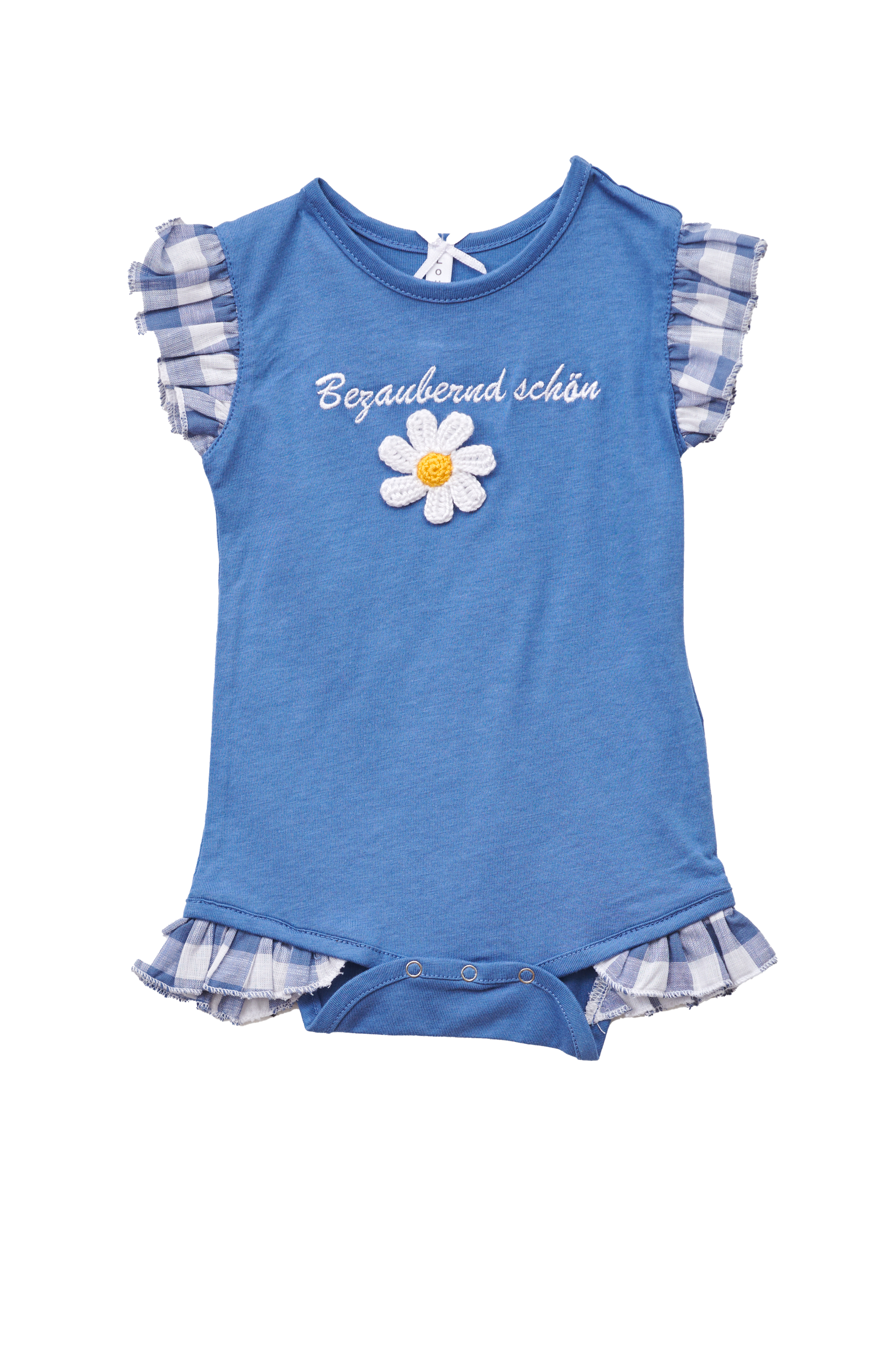 Body Baby "Bezaubernd schön", blau mit Rüschen