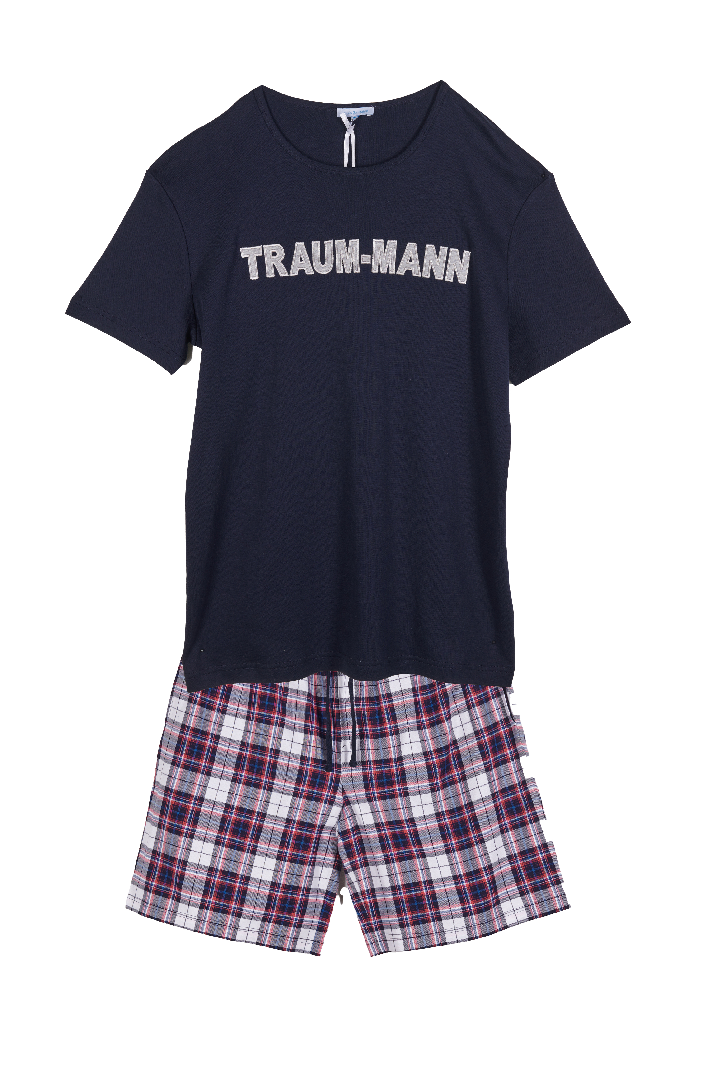 Short-Set Herren "Traummann", dunkelblau / flanell