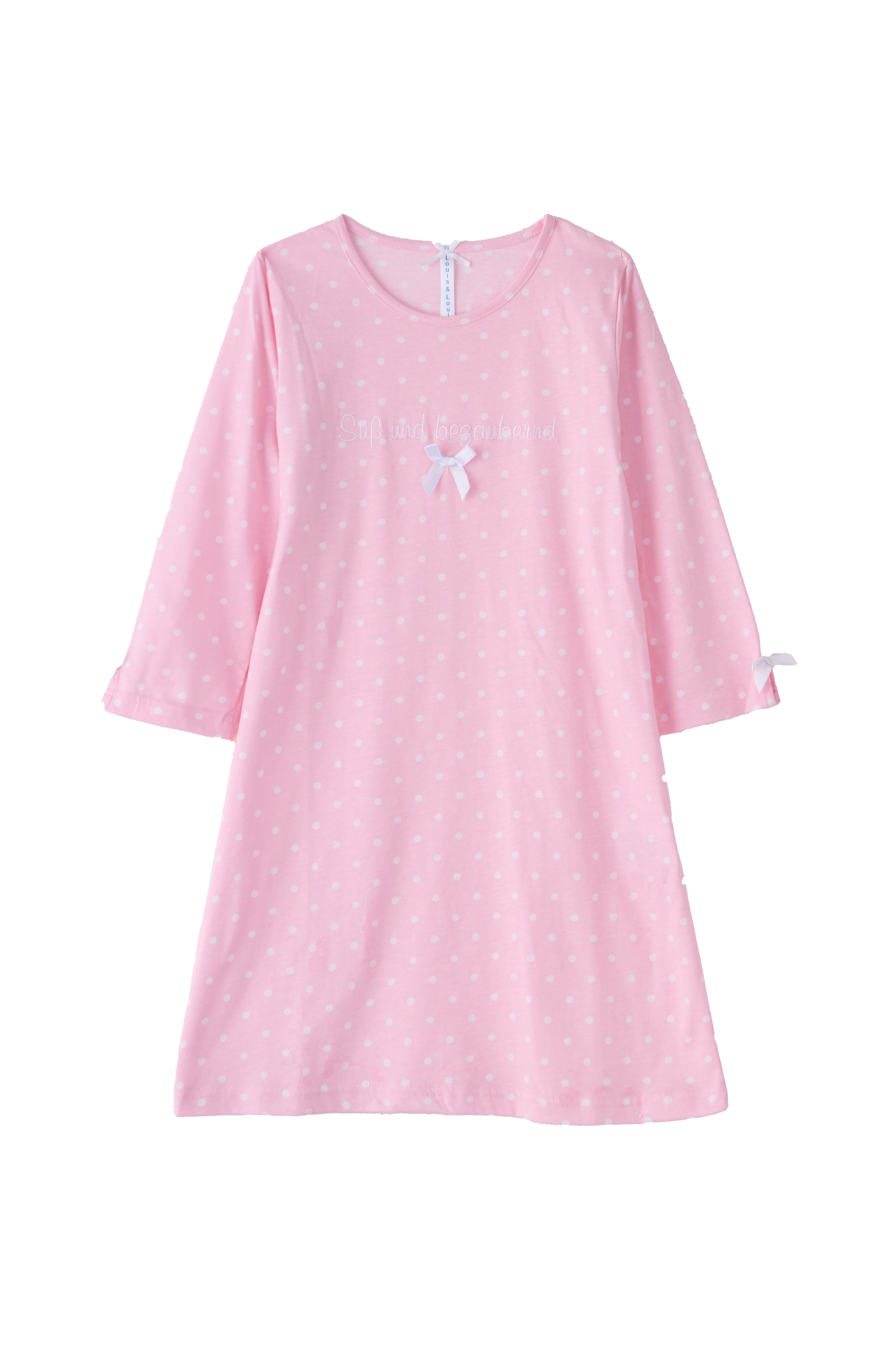 Nachthemd Kinder "Süß und bezaubernd", rosa Pünktchen
