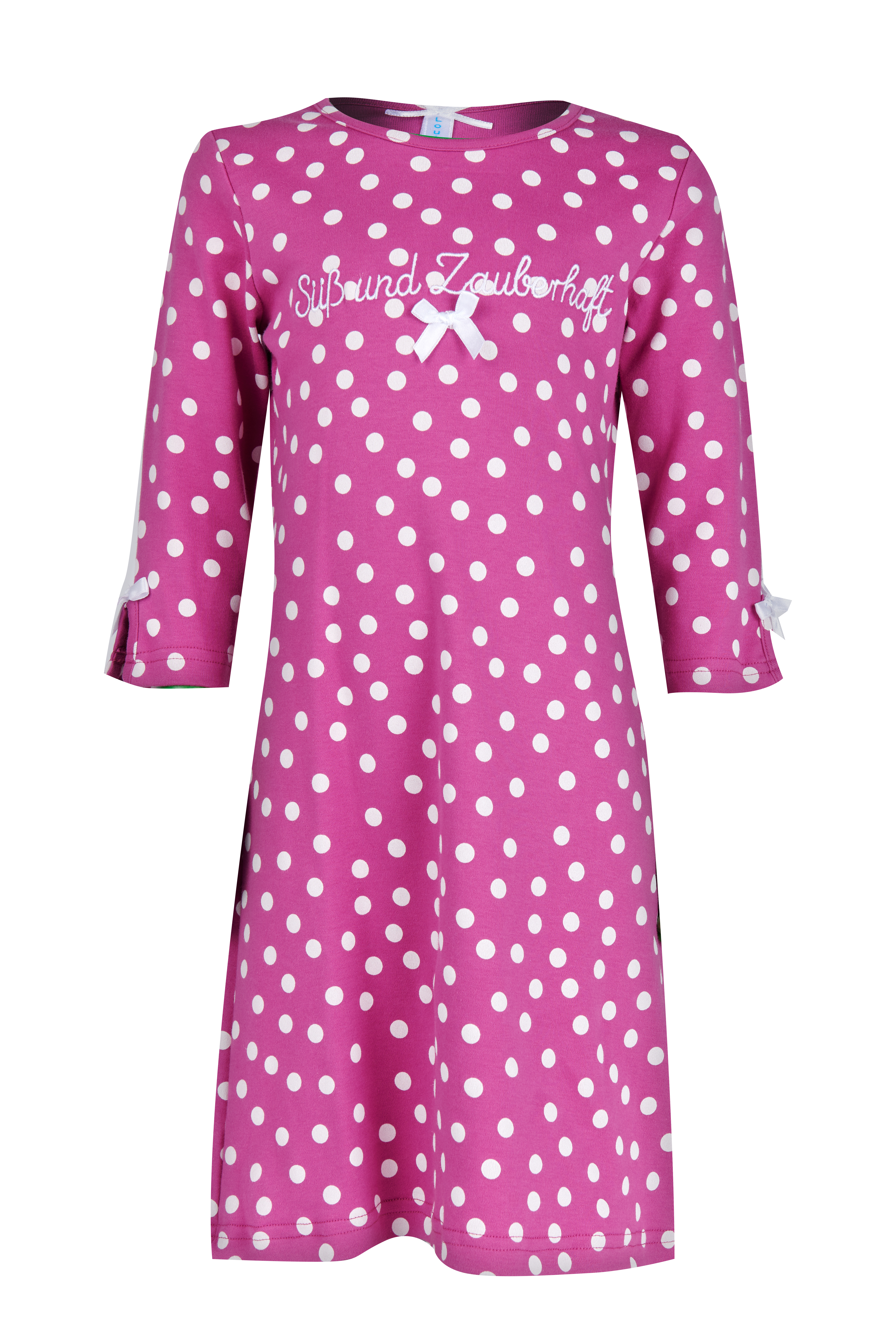 Nachthemd Kinder Basic "Süß und Zauberhaft" pink allover