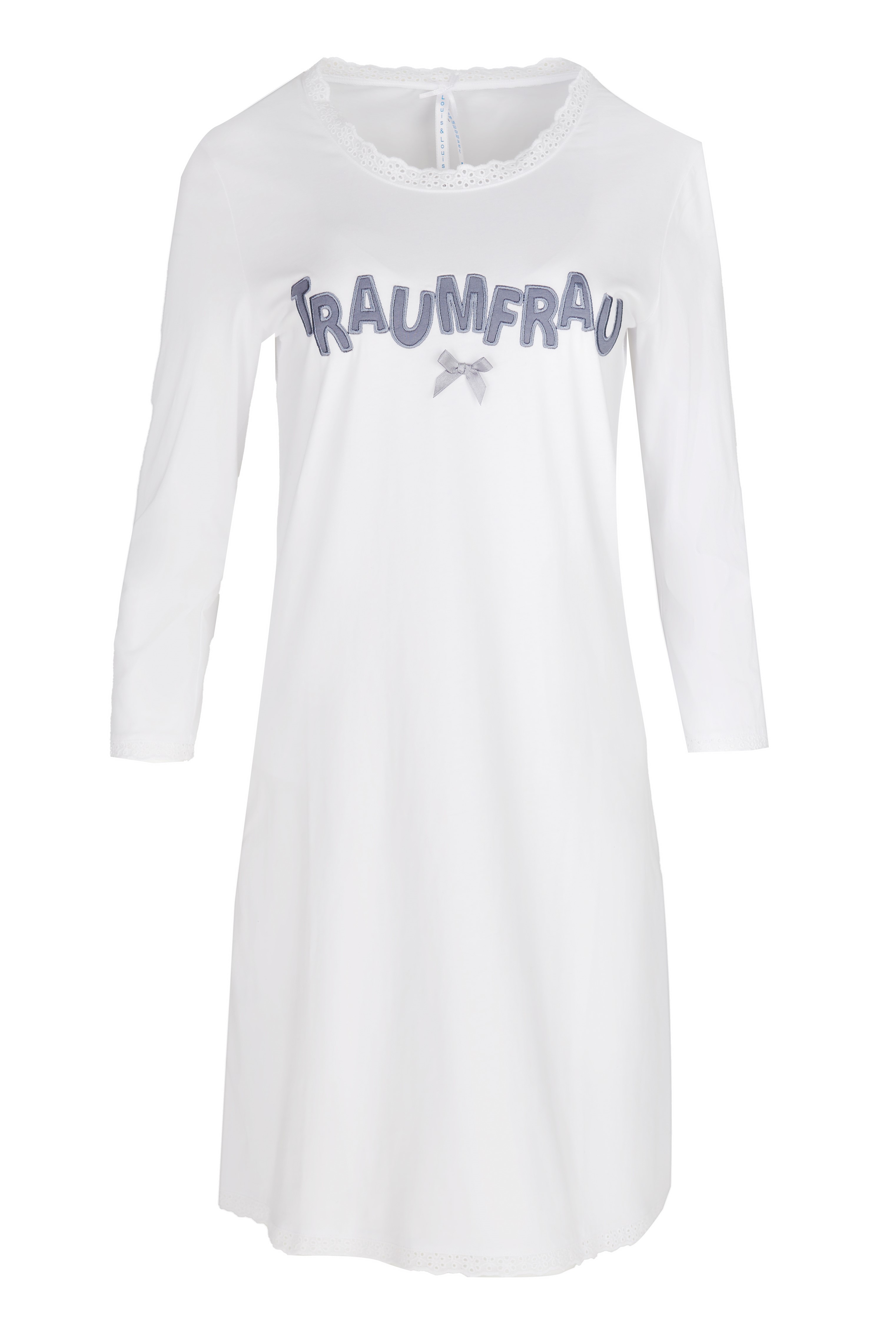 NH-Traumfrau Nachthemd Damen Basic mit Spitze "Traumfrau", weiß