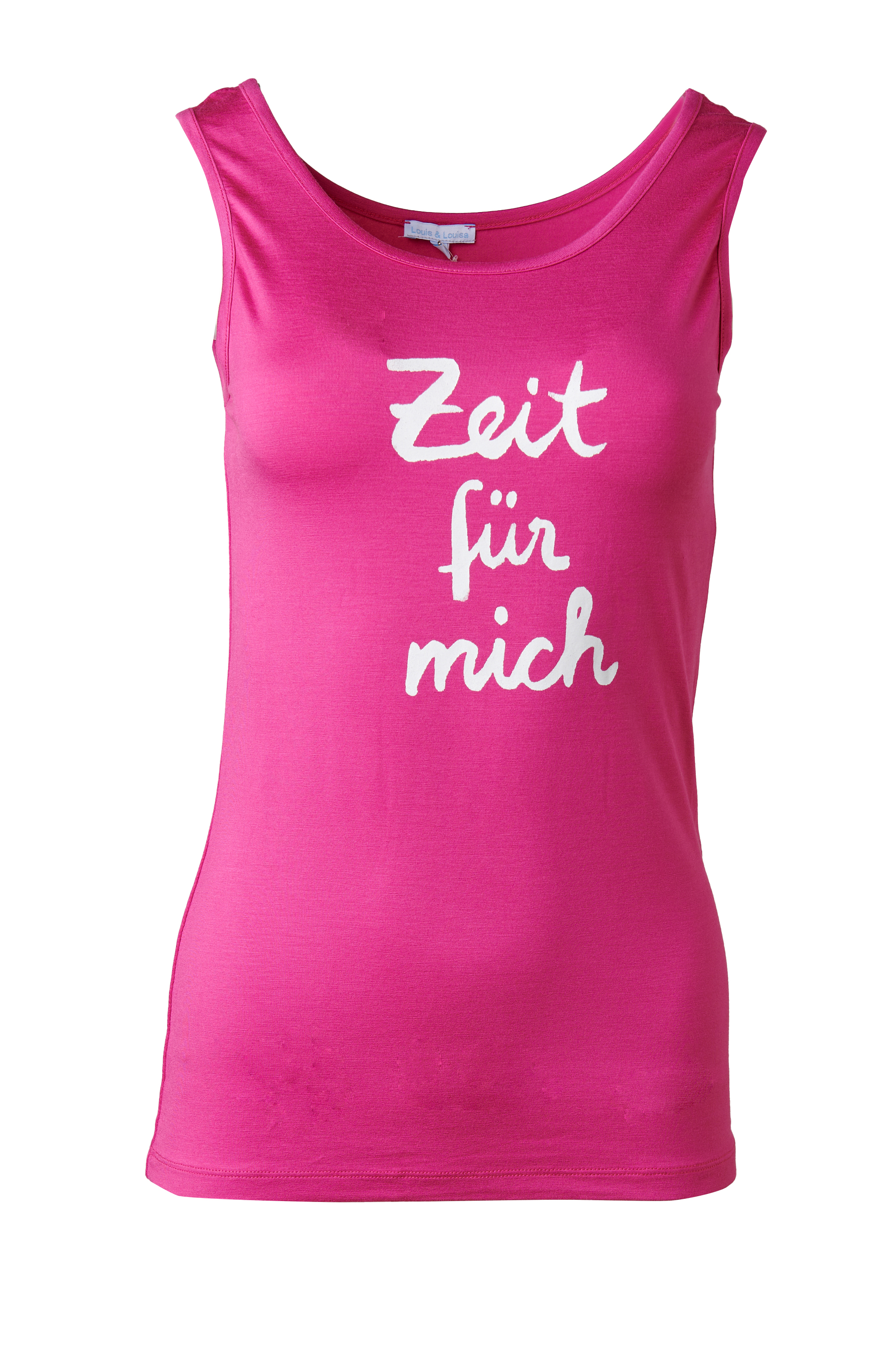 YOGA Tanktop Spruch "Zeit für mich", fuchsia