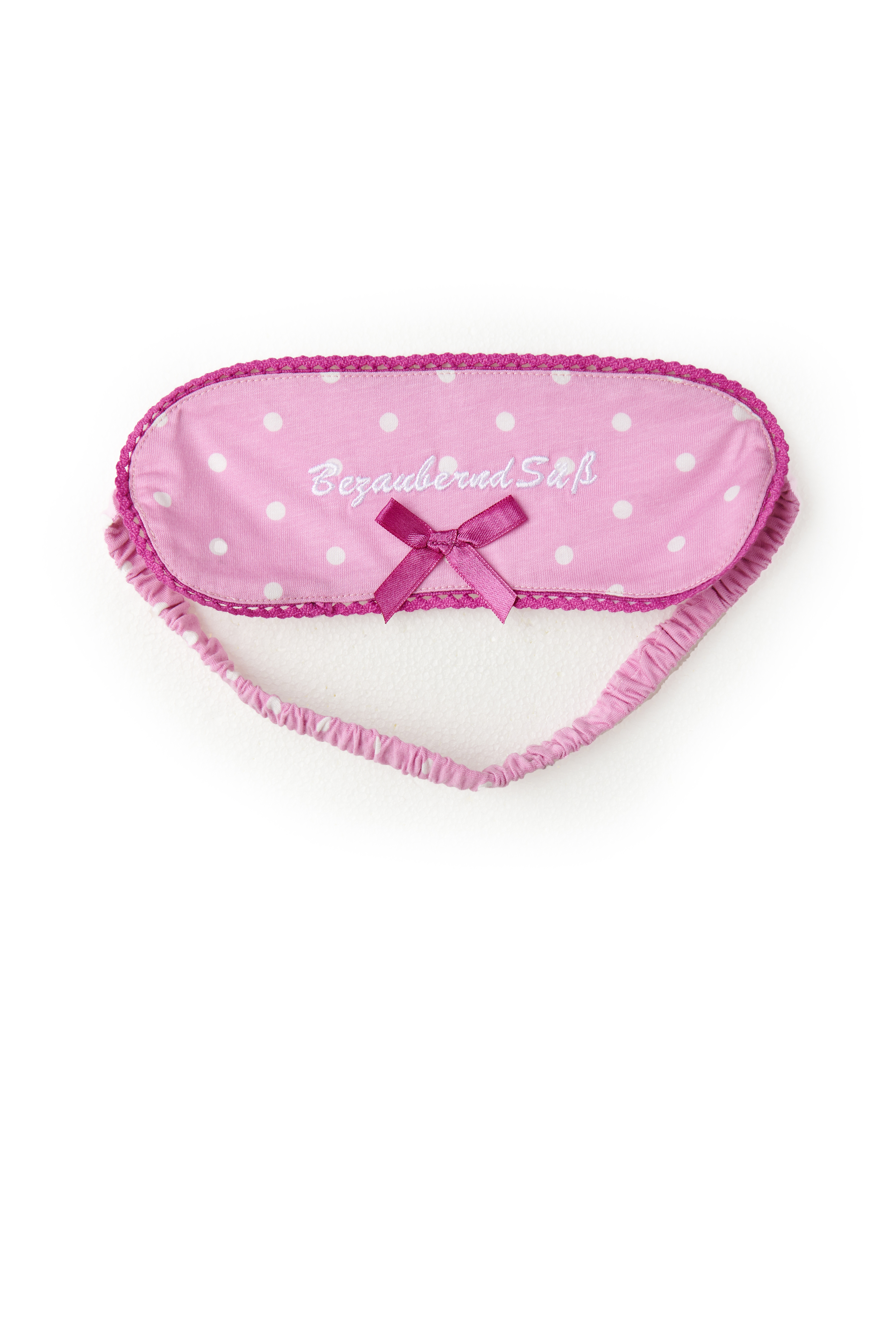 Schlafbrille "Bezaubernd süß", rosa allover