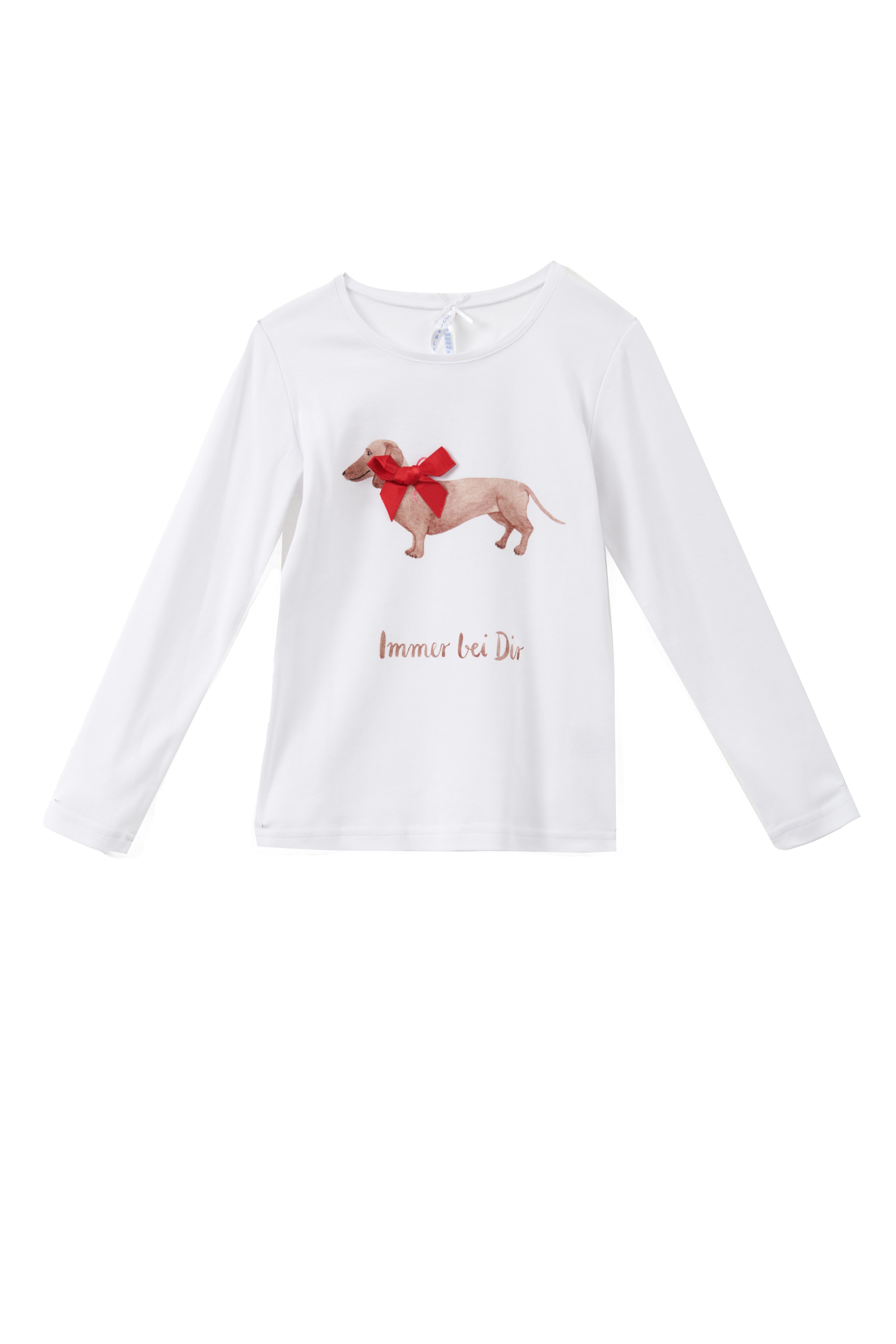 Shirt Kinder Dackel "Immer bei dir" weiß