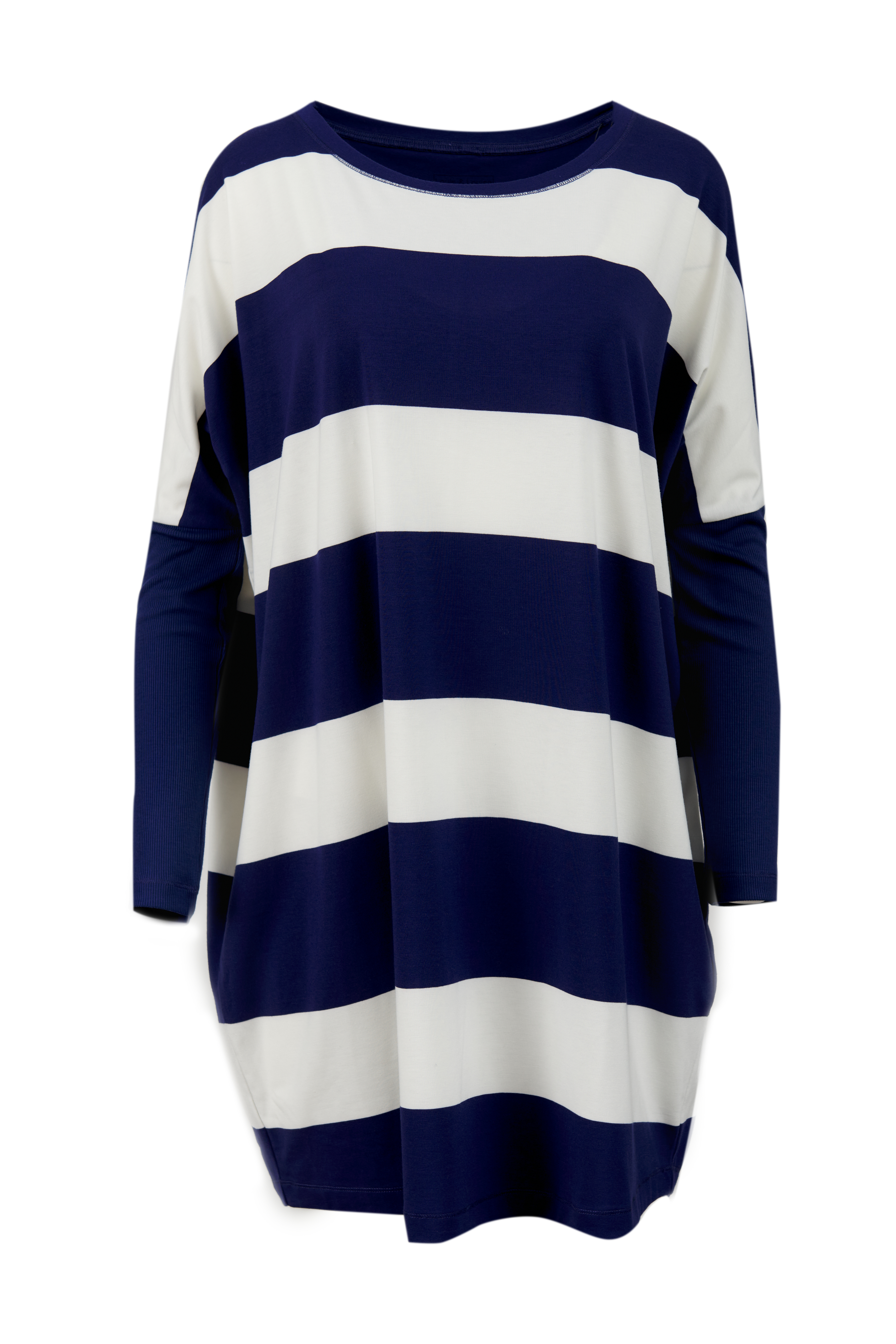 230223_LL51765 PURE Sleepshirt Oversize, dunkelblau-gestreift