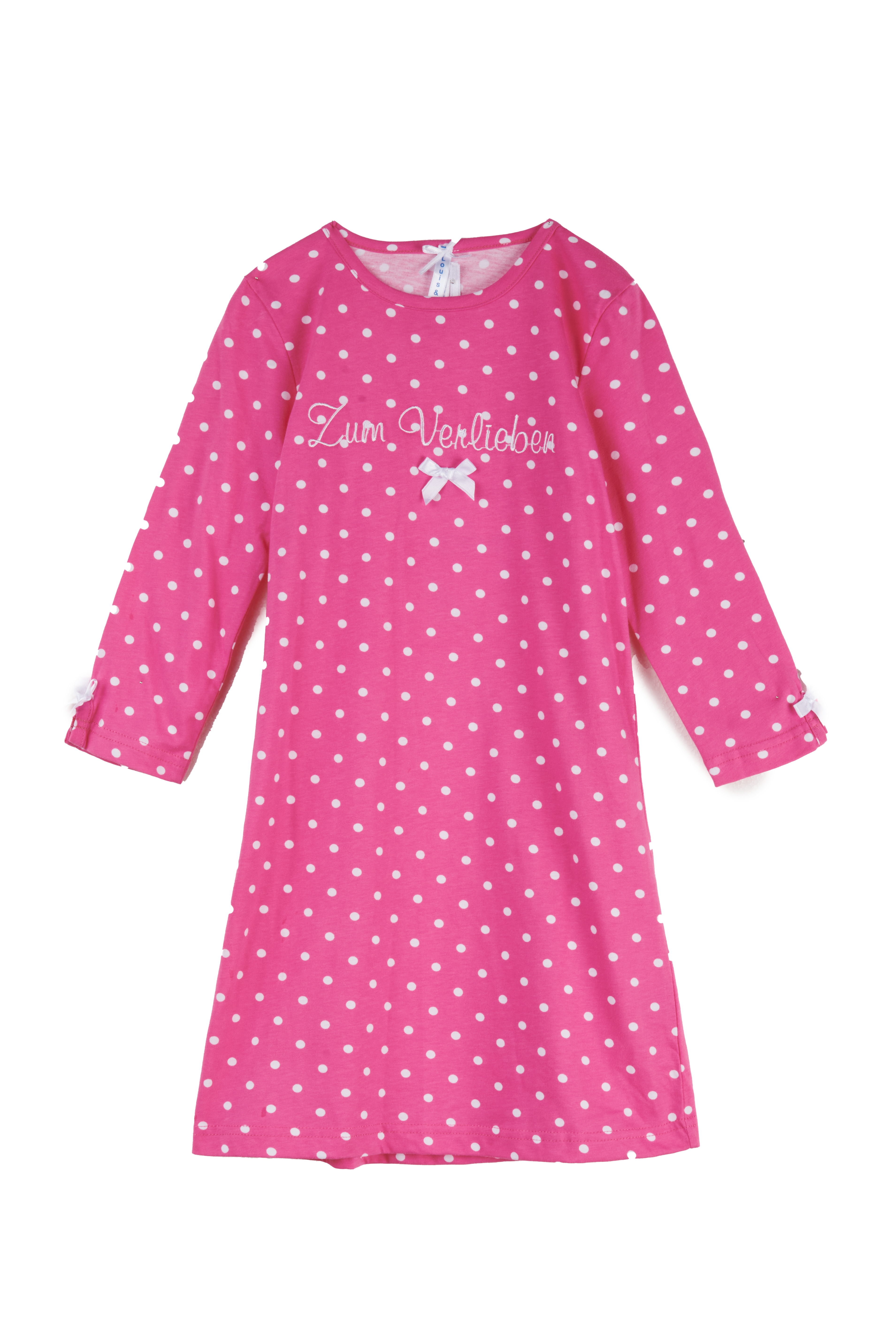 Nachthemd Kinder Basic "Zum Verlieben", pink allover