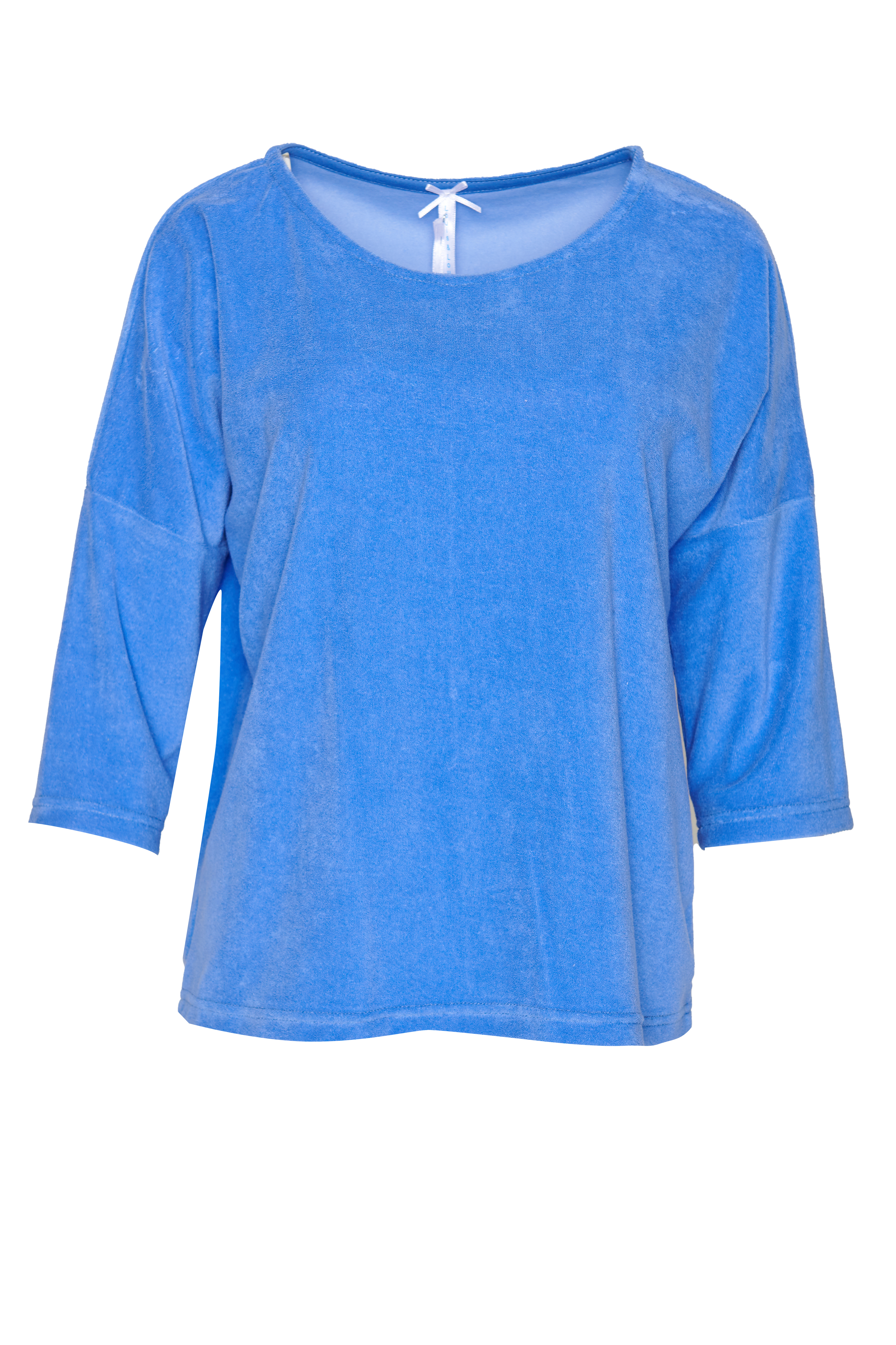Shirt Oversize, blau Frottee