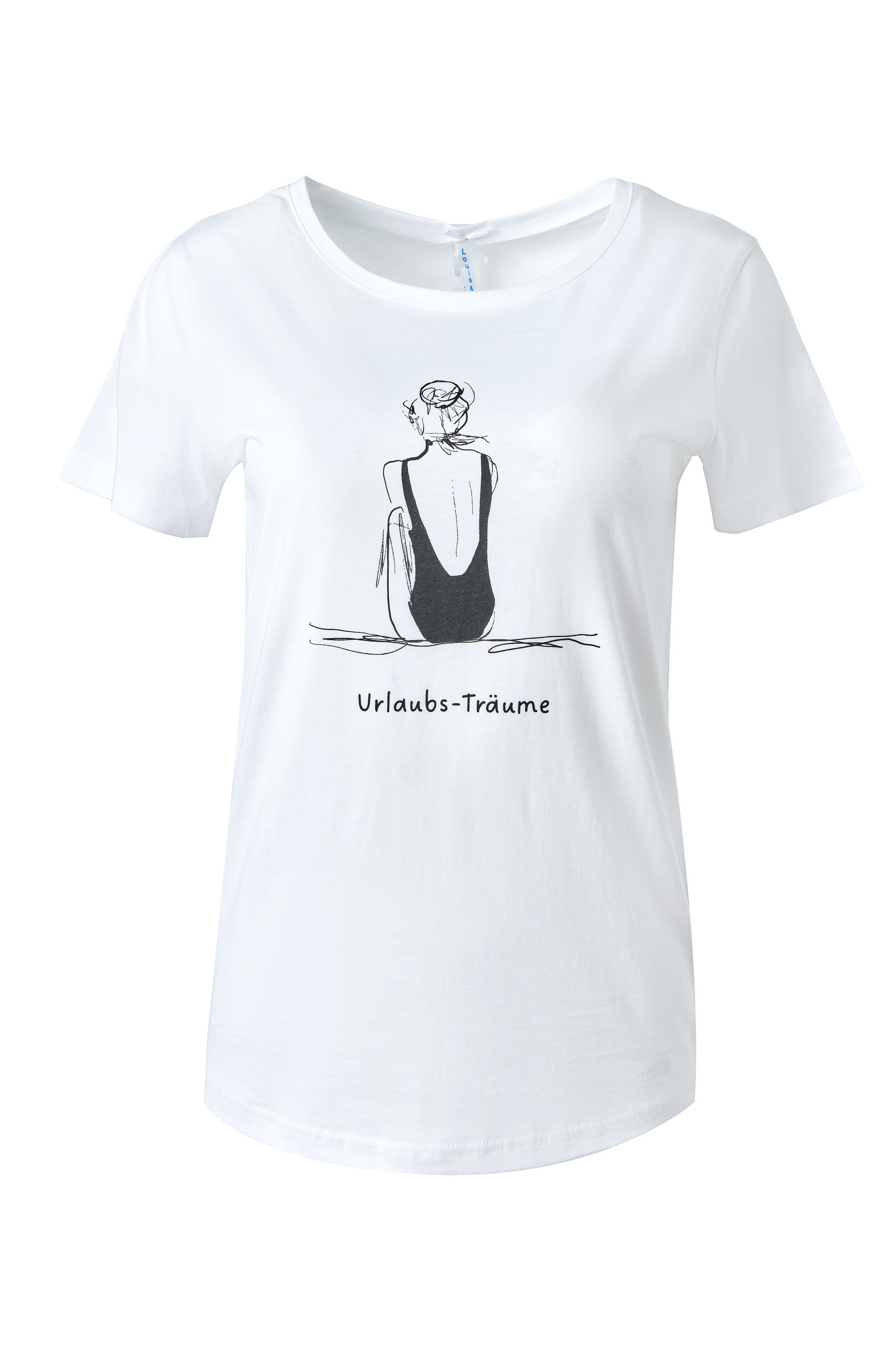 T-Shirt "Mädchen mit Badeanzug", weiß