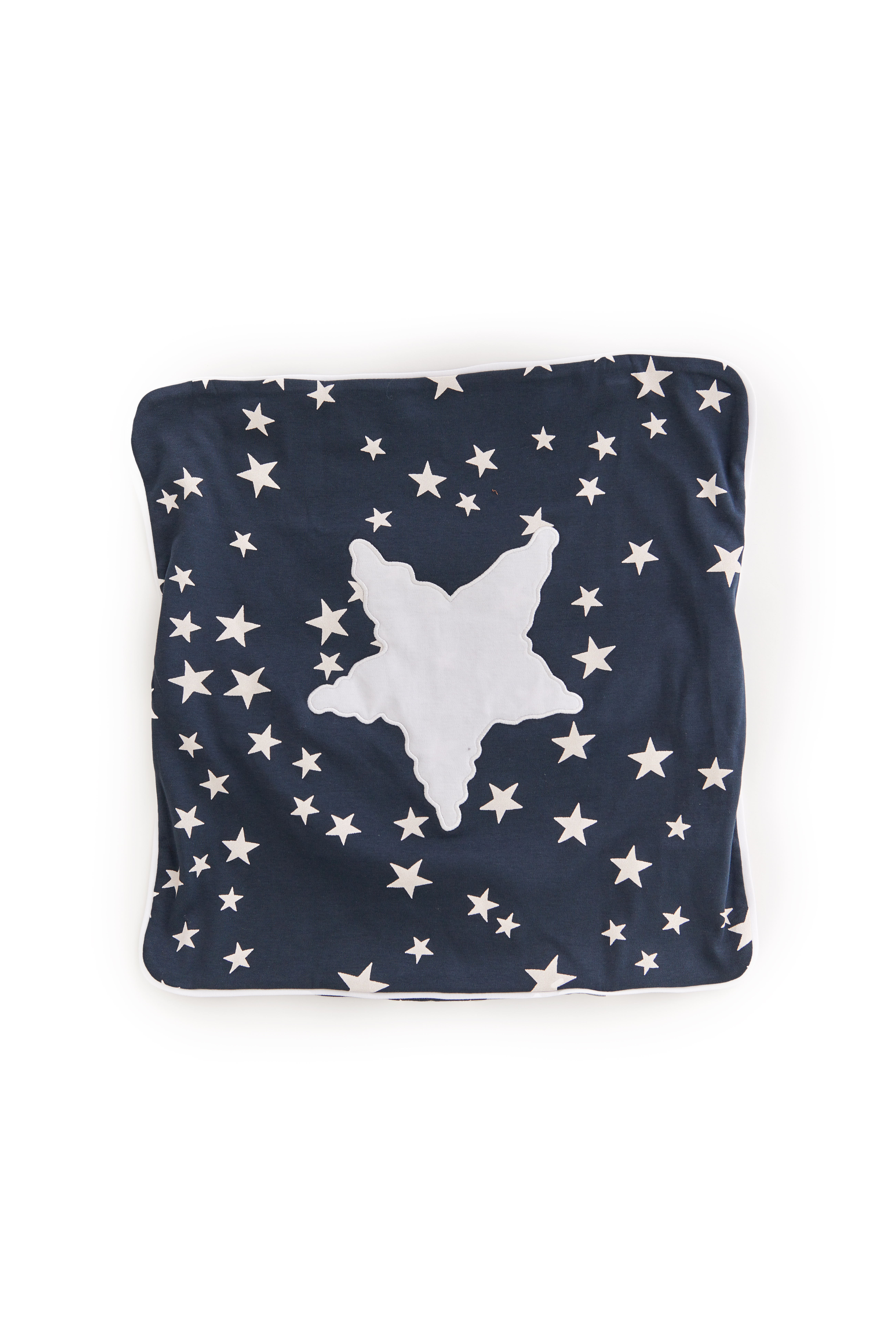 Kissenhülle "Zeit für Sternenträume", blau allover
