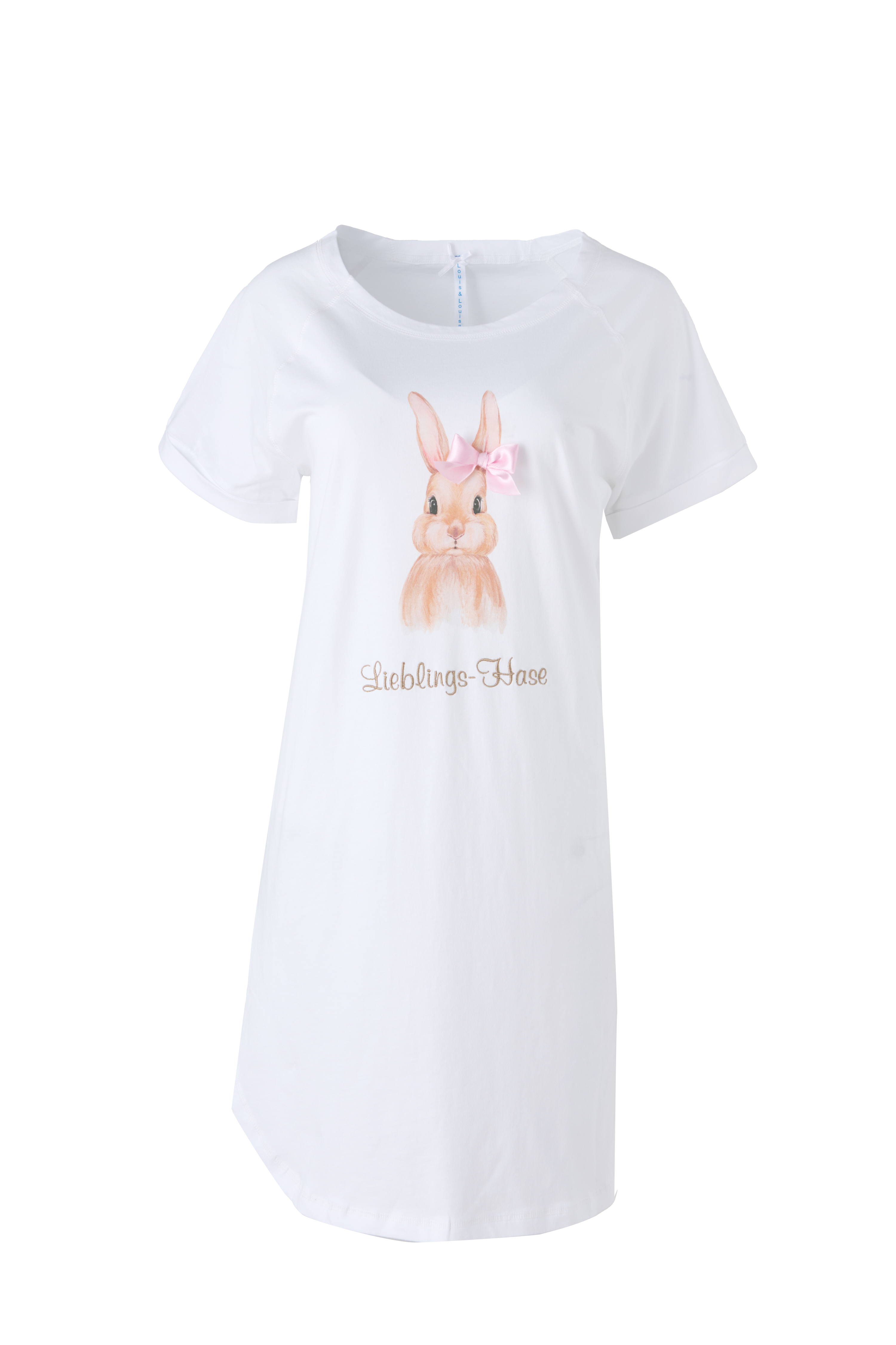 Nachthemd Damen Oversize "Hase", weiß