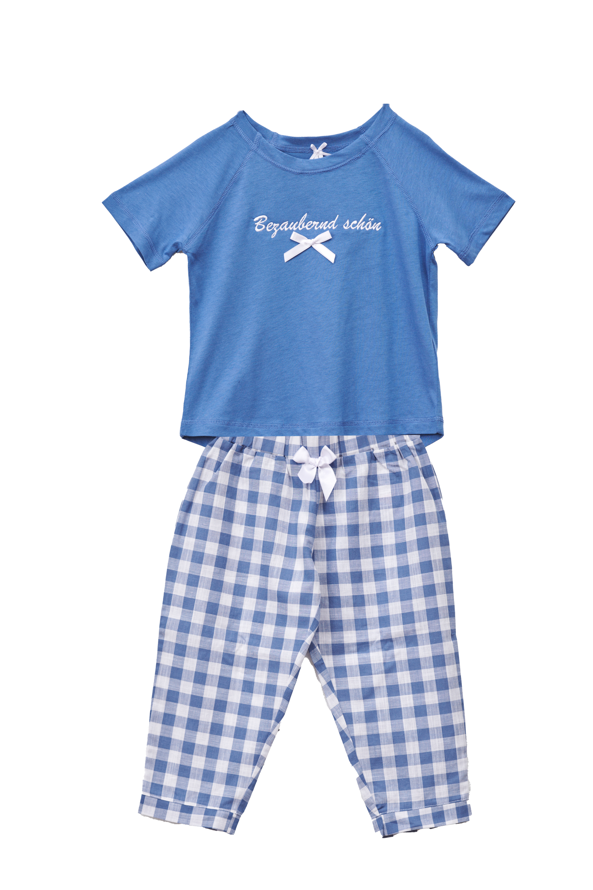 PY Kinder Capri "Bezaubernd schön", blau/ vichy