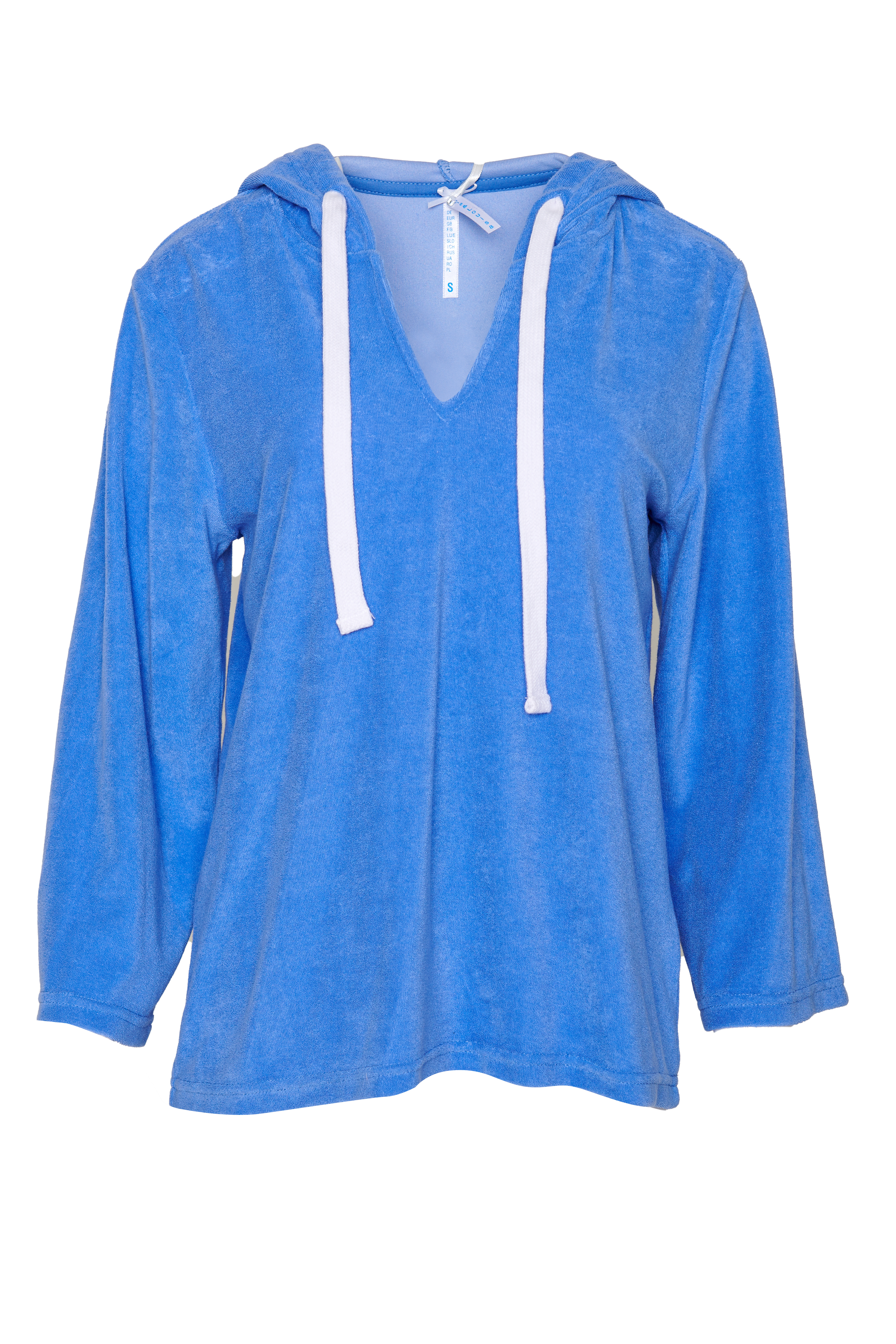Hoody, blau Frottee