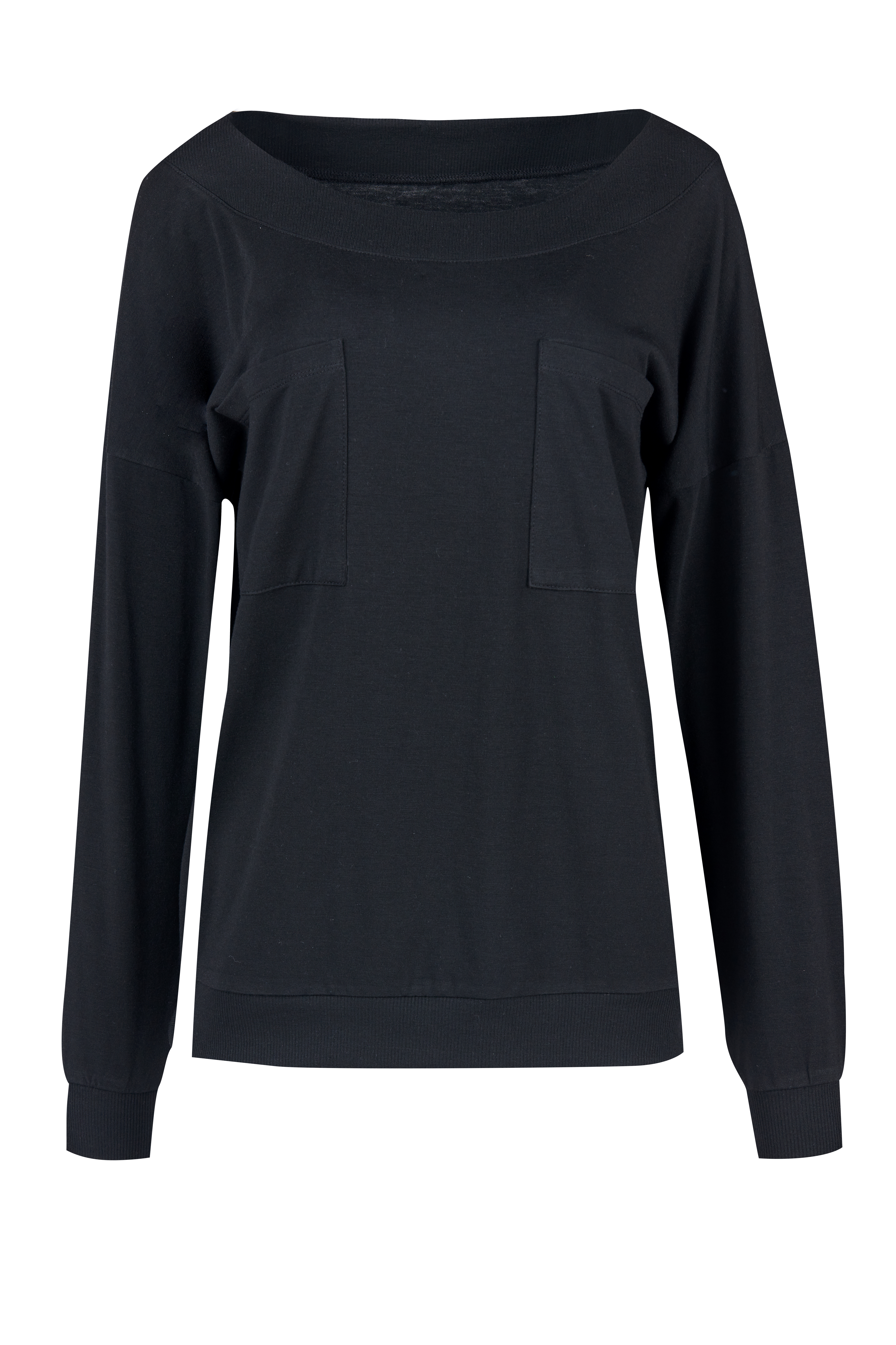 PURE Pullover mit Tasche, schwarz