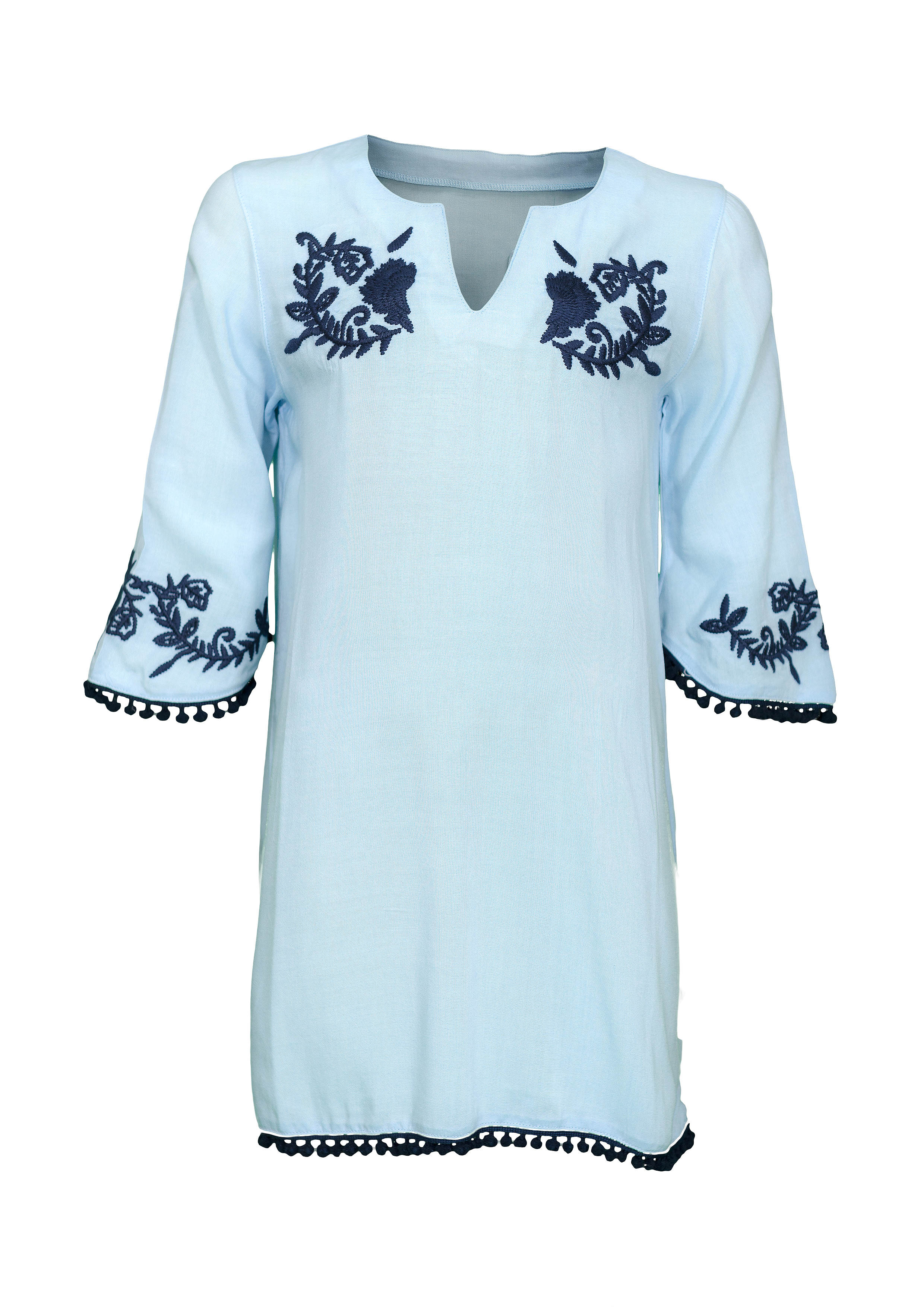 Tunika bestickt, Kinder, blau