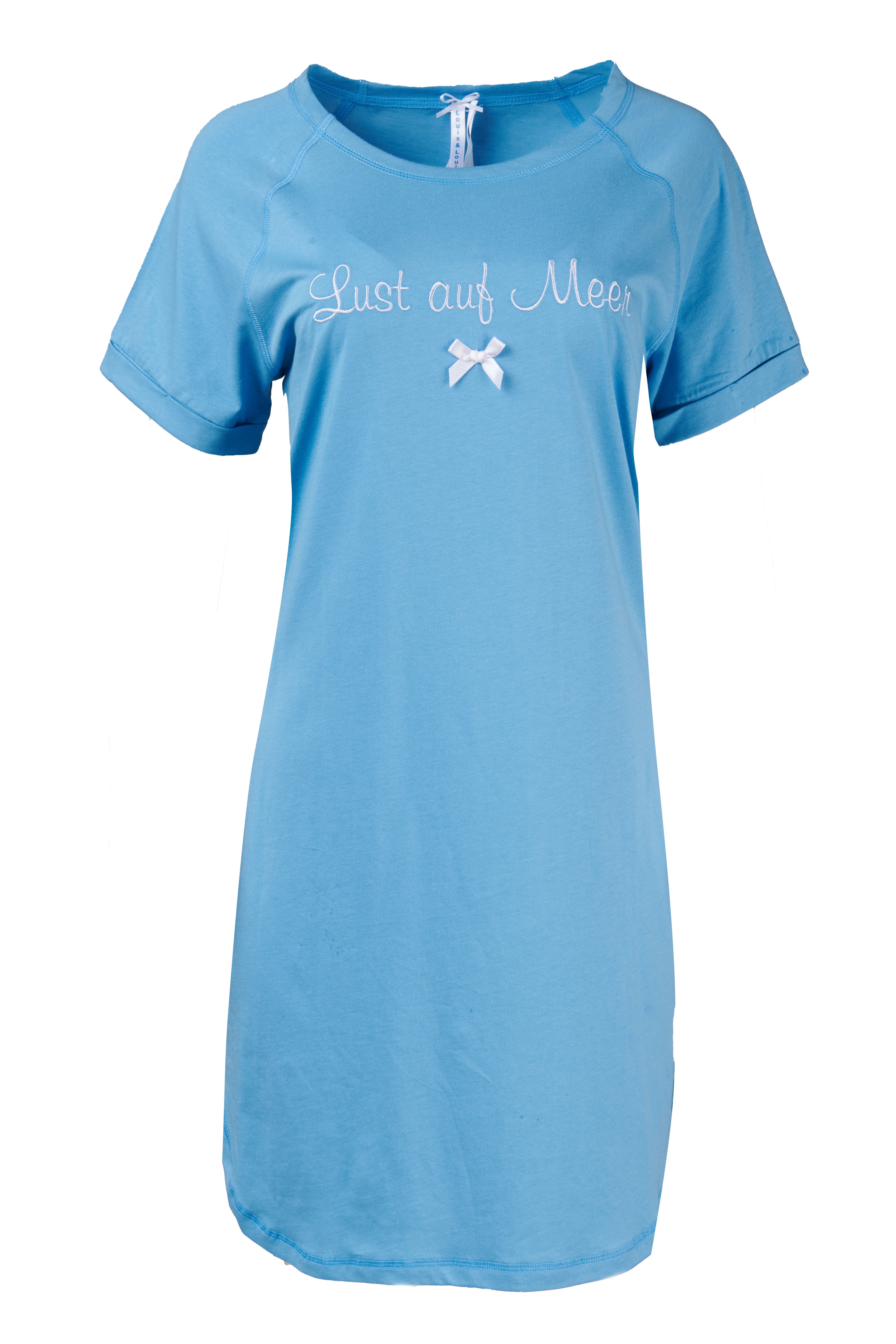 Nachthemd Damen Oversize "Lust auf Meer", blau