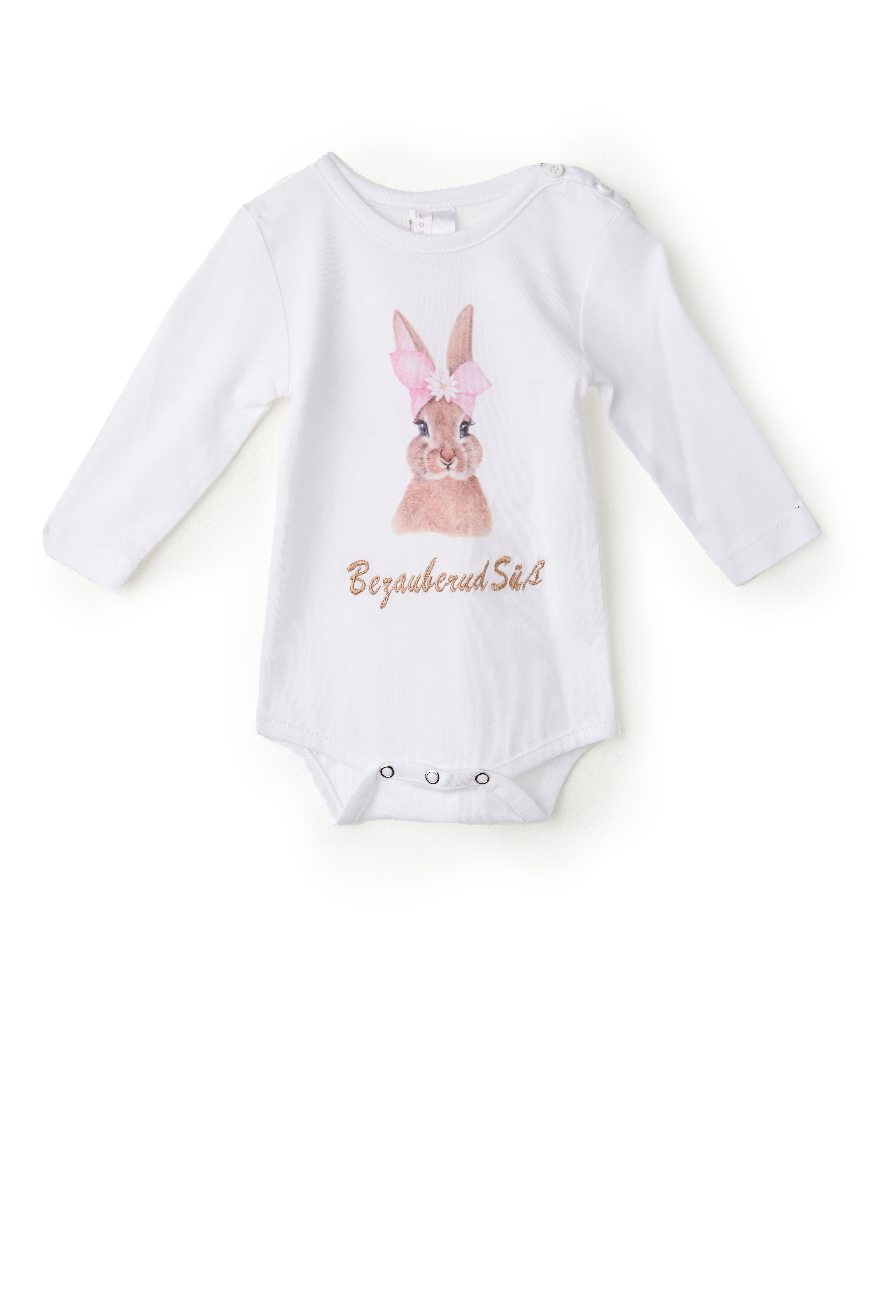 Body Baby "Hase", weiß