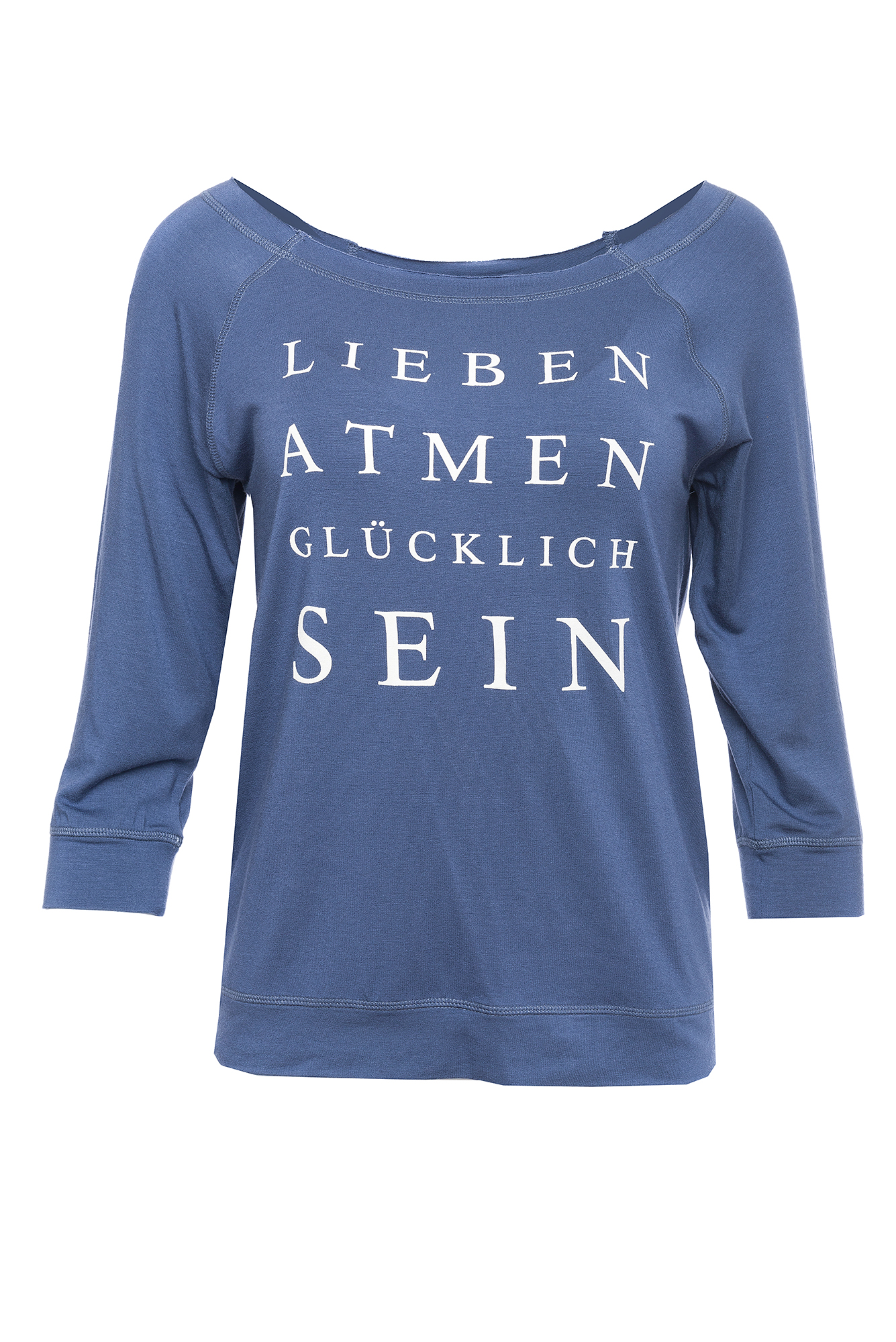 YOGA Sweaty Spruch, blau