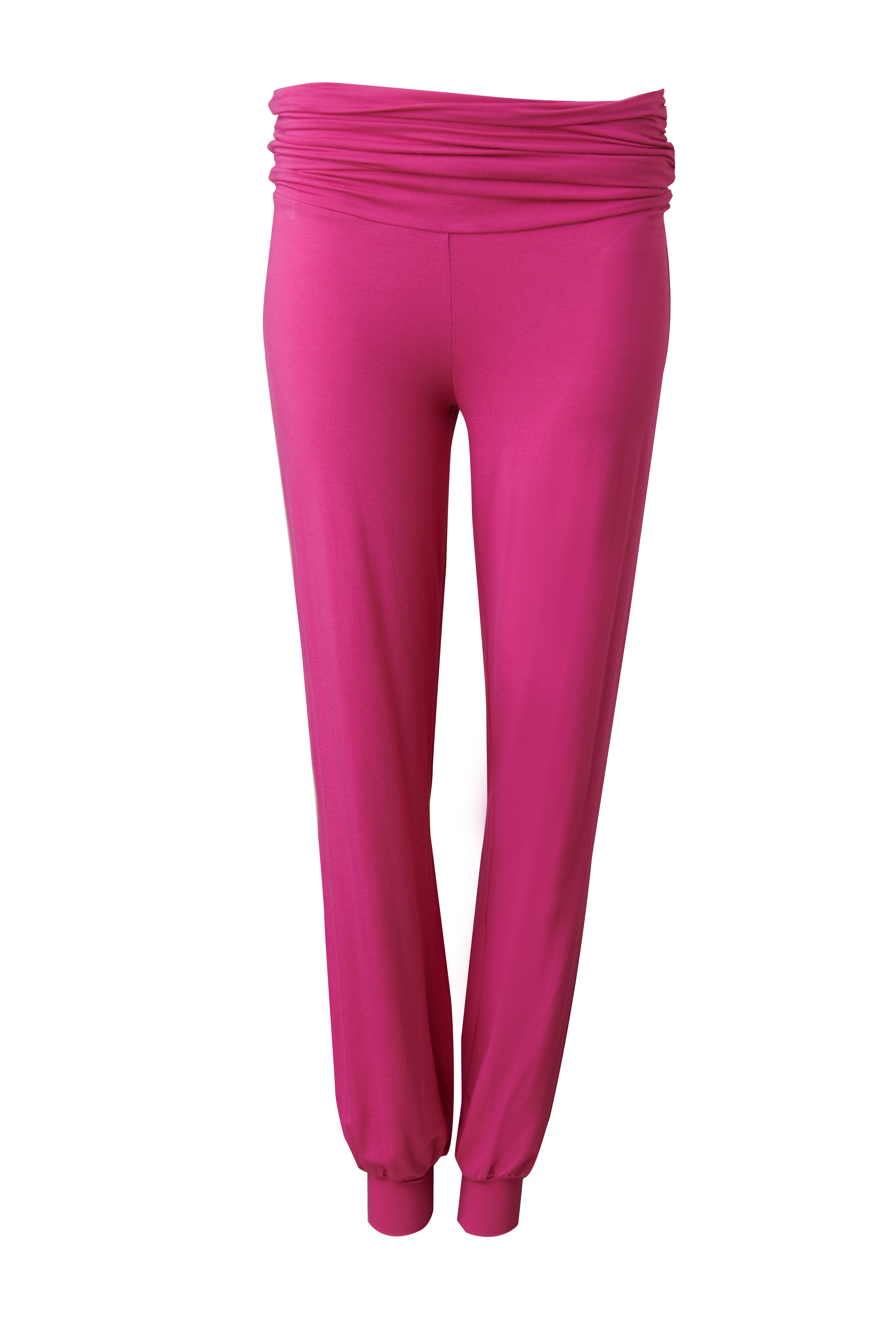 YOGA Pants mit Bündchen, fuchsia