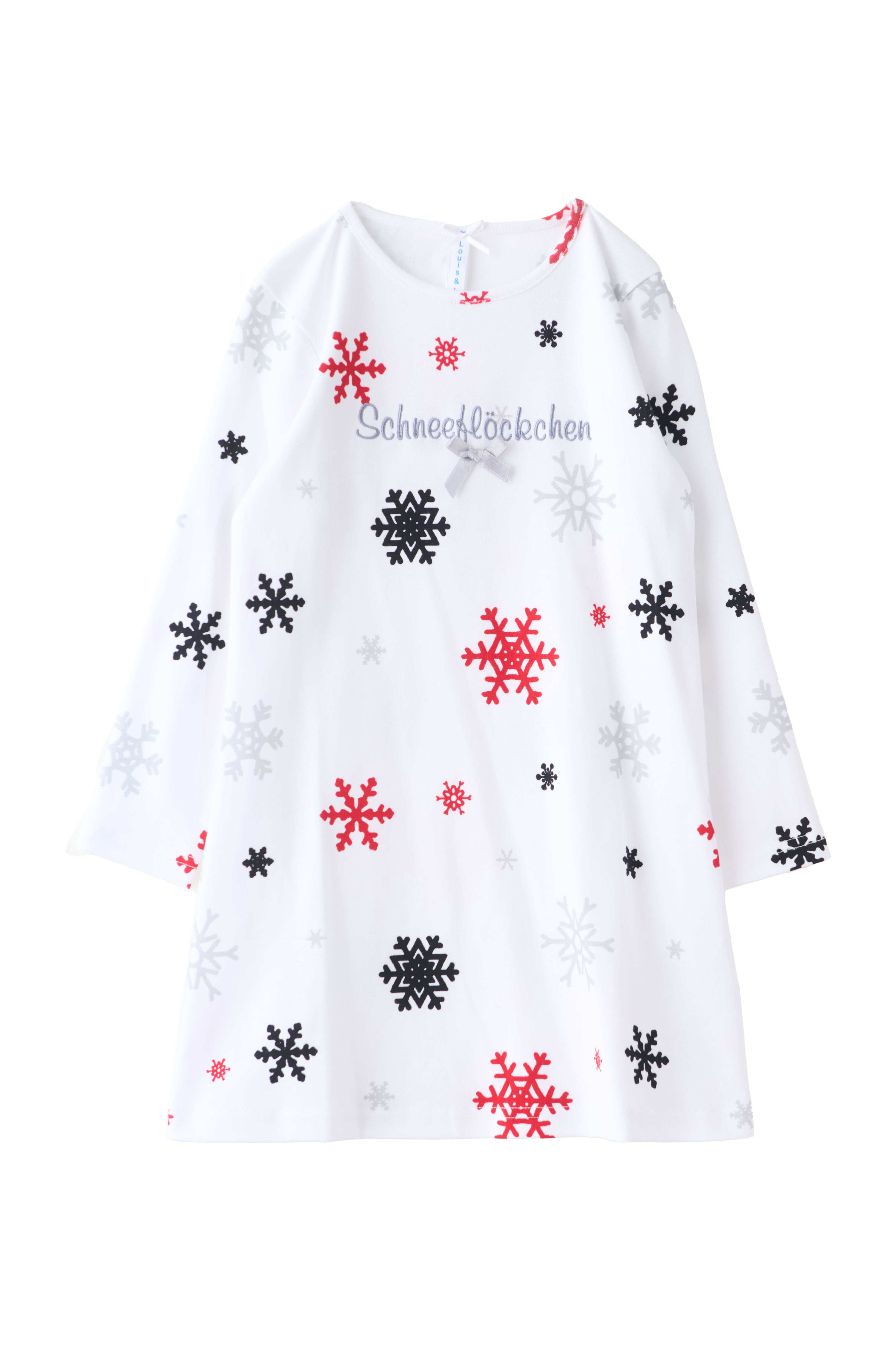Nachthemd Kinder "Schneeflöckchen", Schneeflocken allover