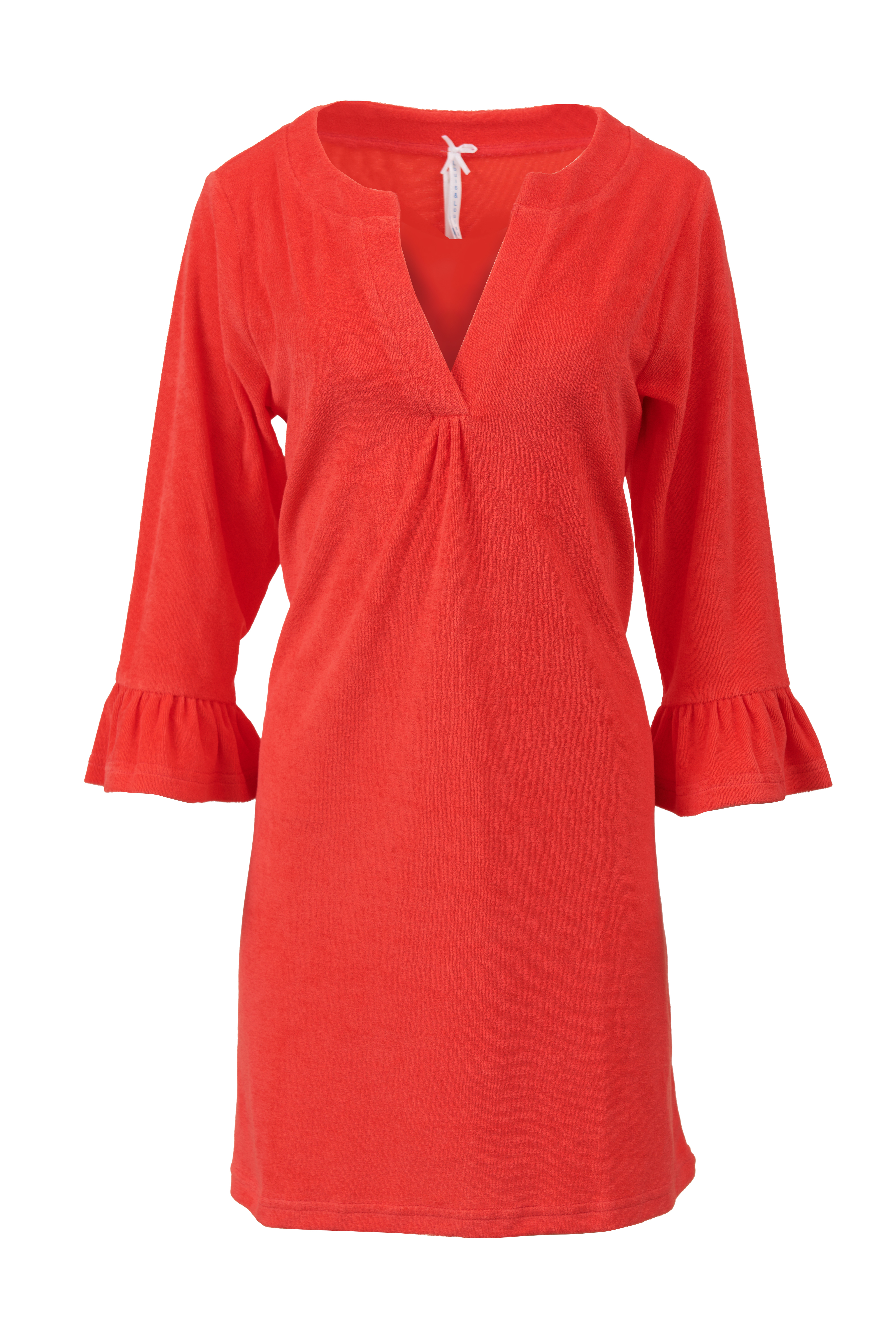 DSC_0027-Kopie Badekleid Frottee mit Rüsche, poppy red