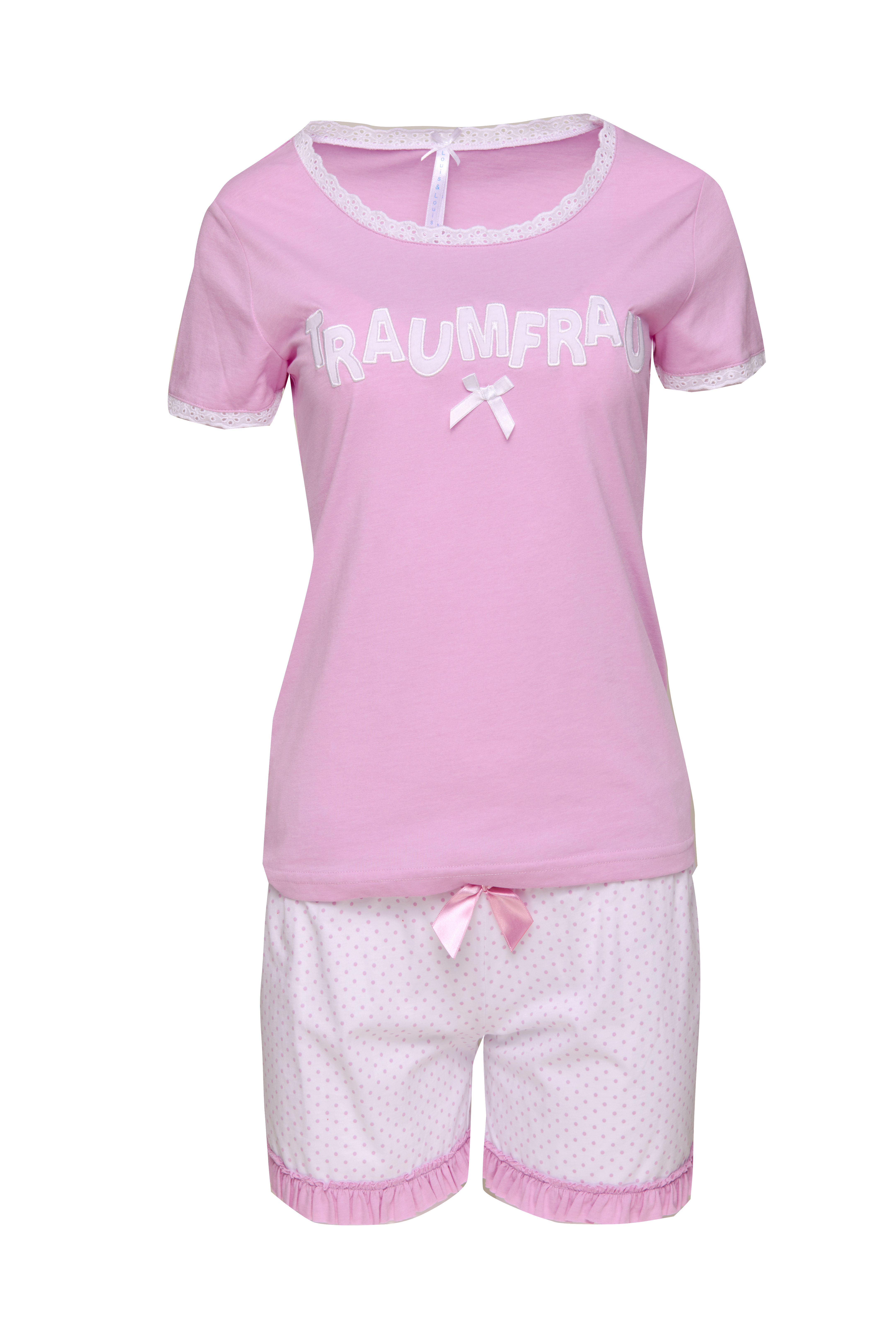 Short-Set Damen "Traumfrau", rosa / allover