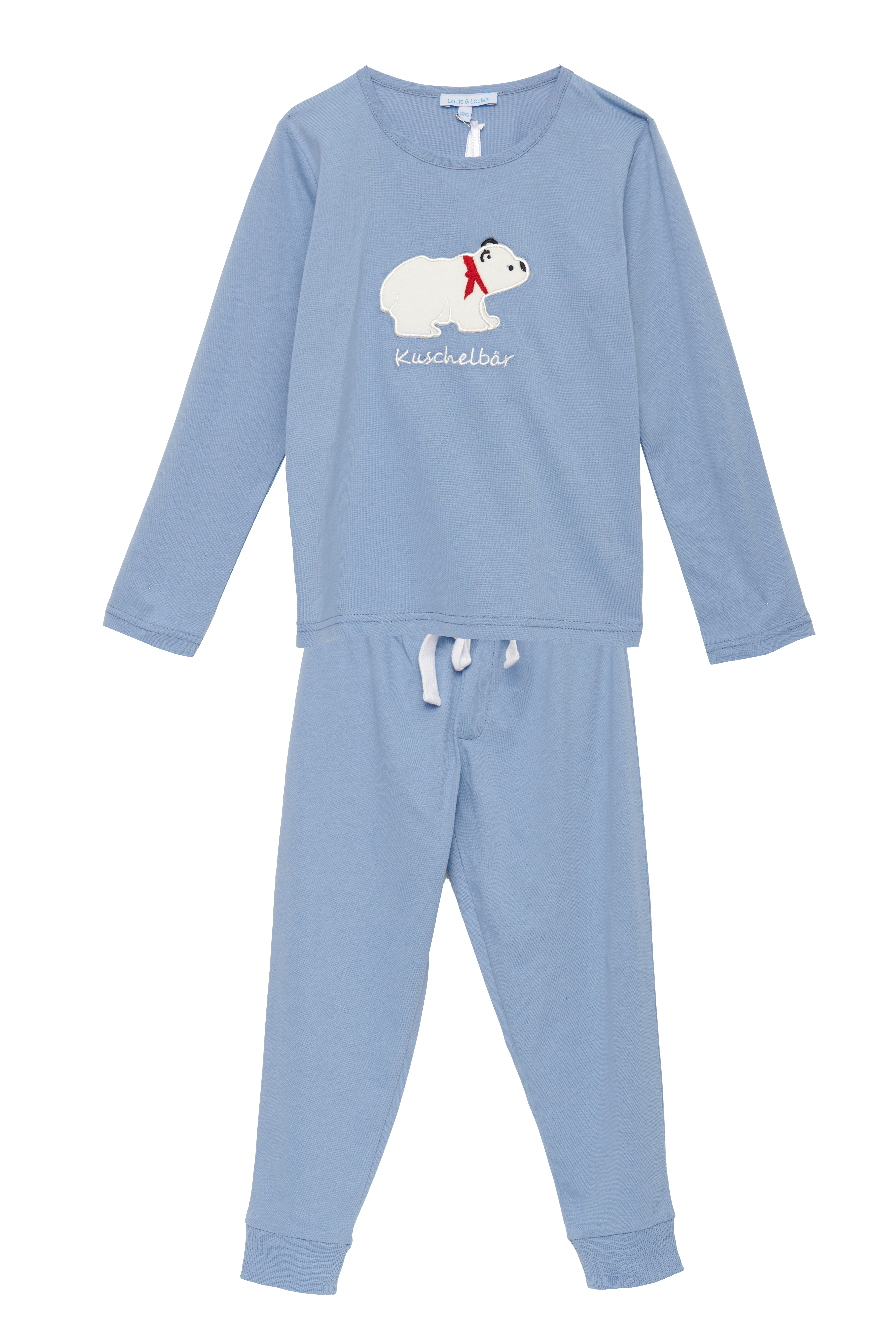 Pyjama Jungs Bündchen "Eisbär", blau