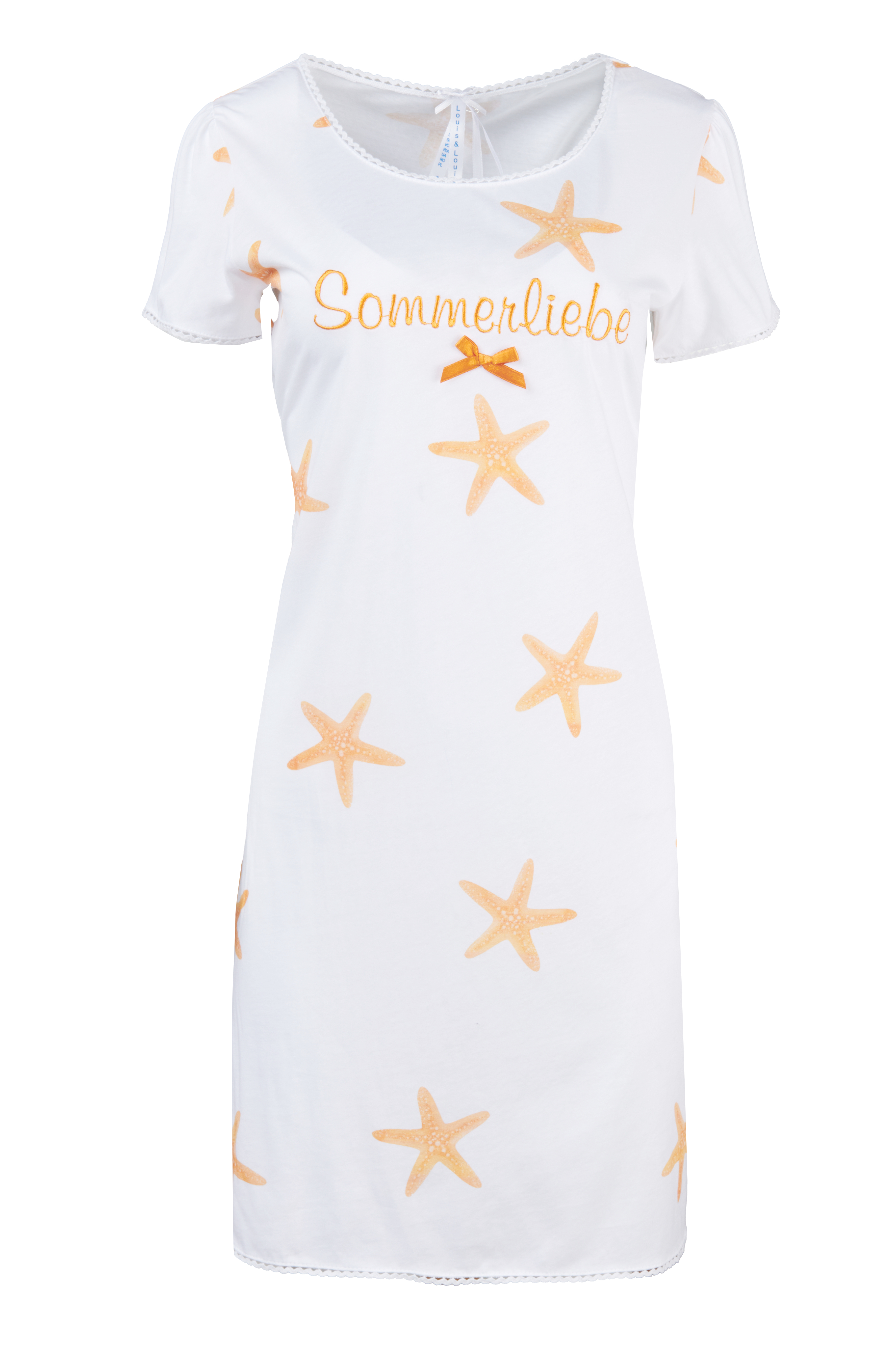 Nachthemd Damen Basic "Sommerliebe", Seestern allover