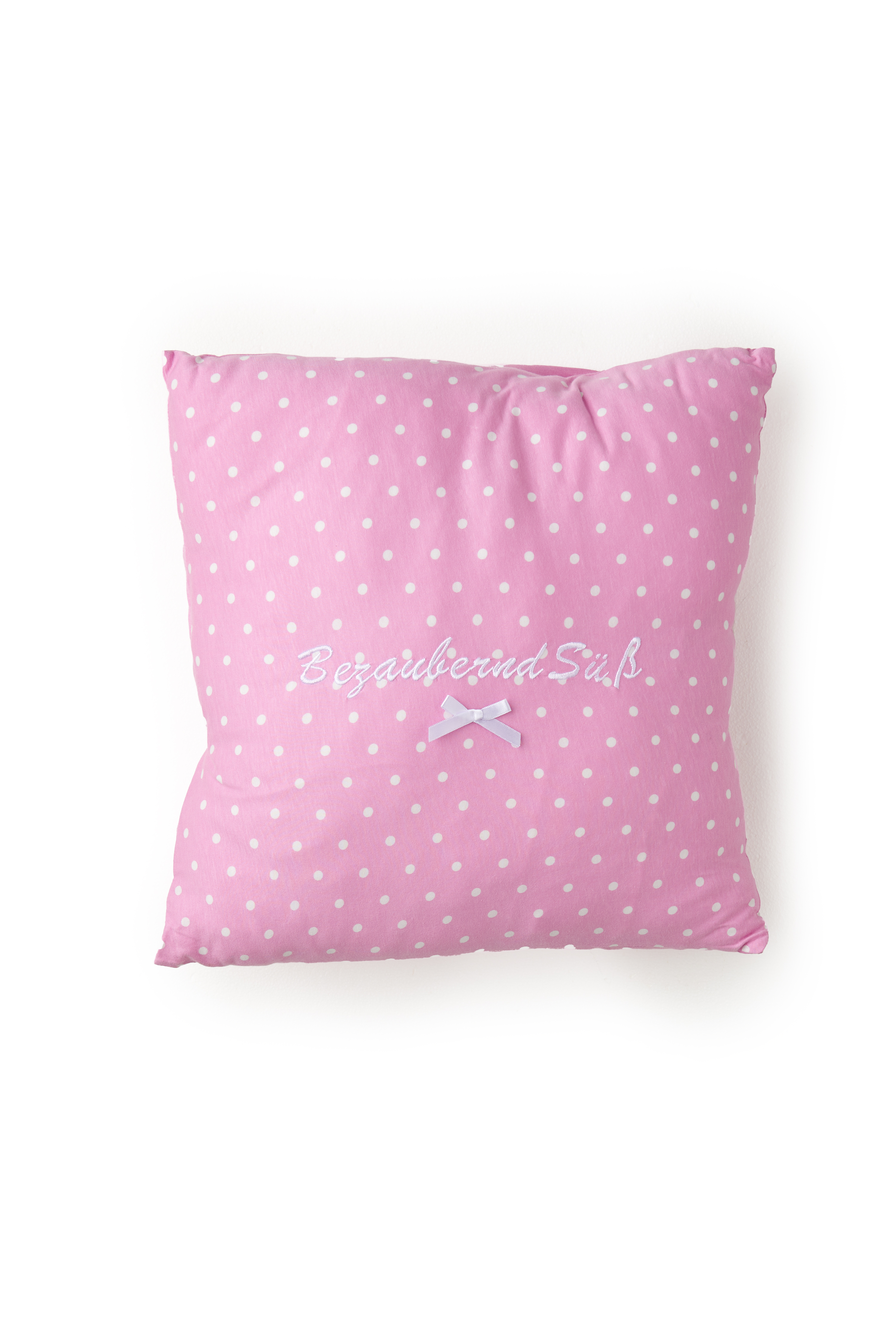 Kissenhülle "Bezaubernd süß", rosa allover