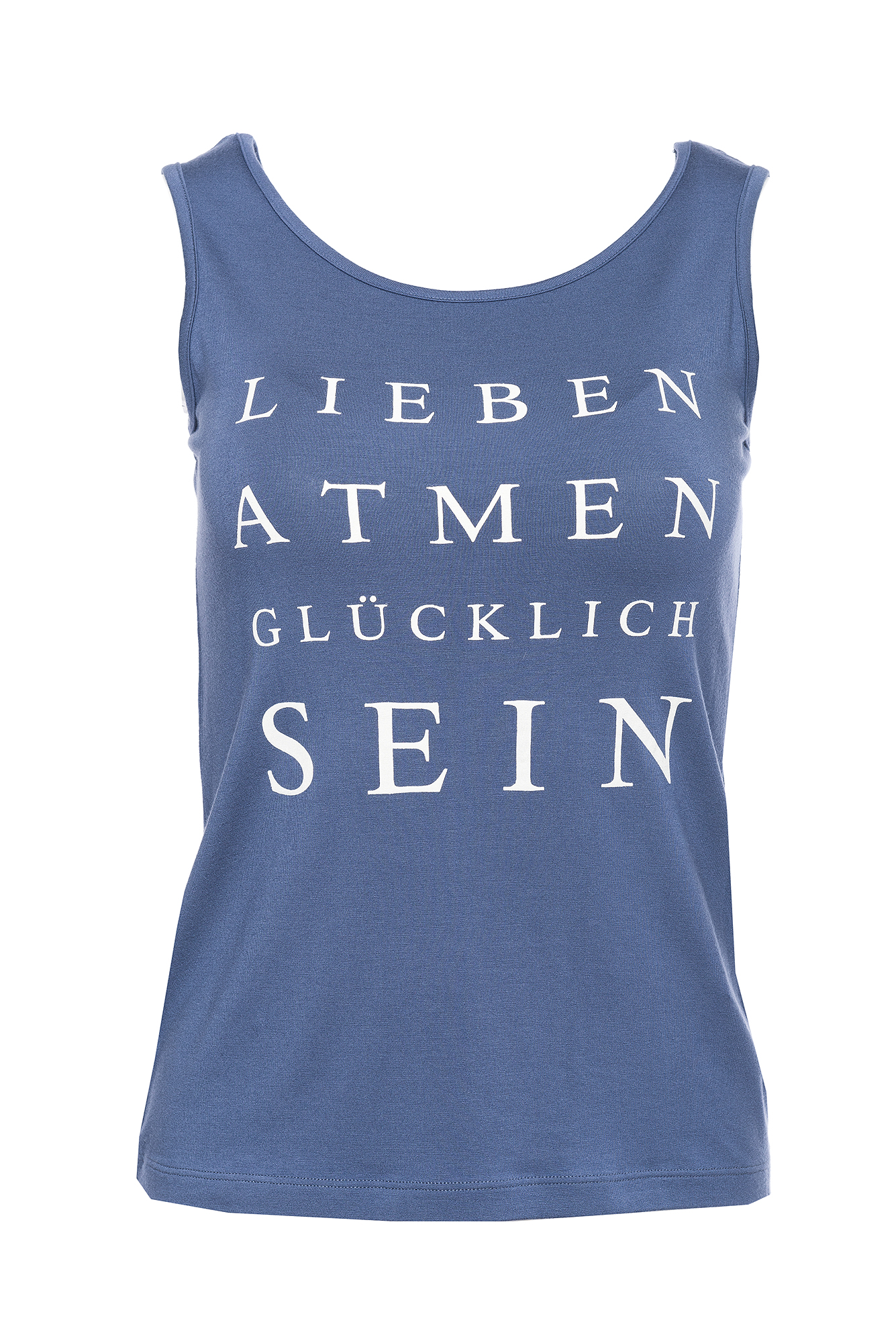 DSC_1257 YOGA Tanktop Spruch, blau