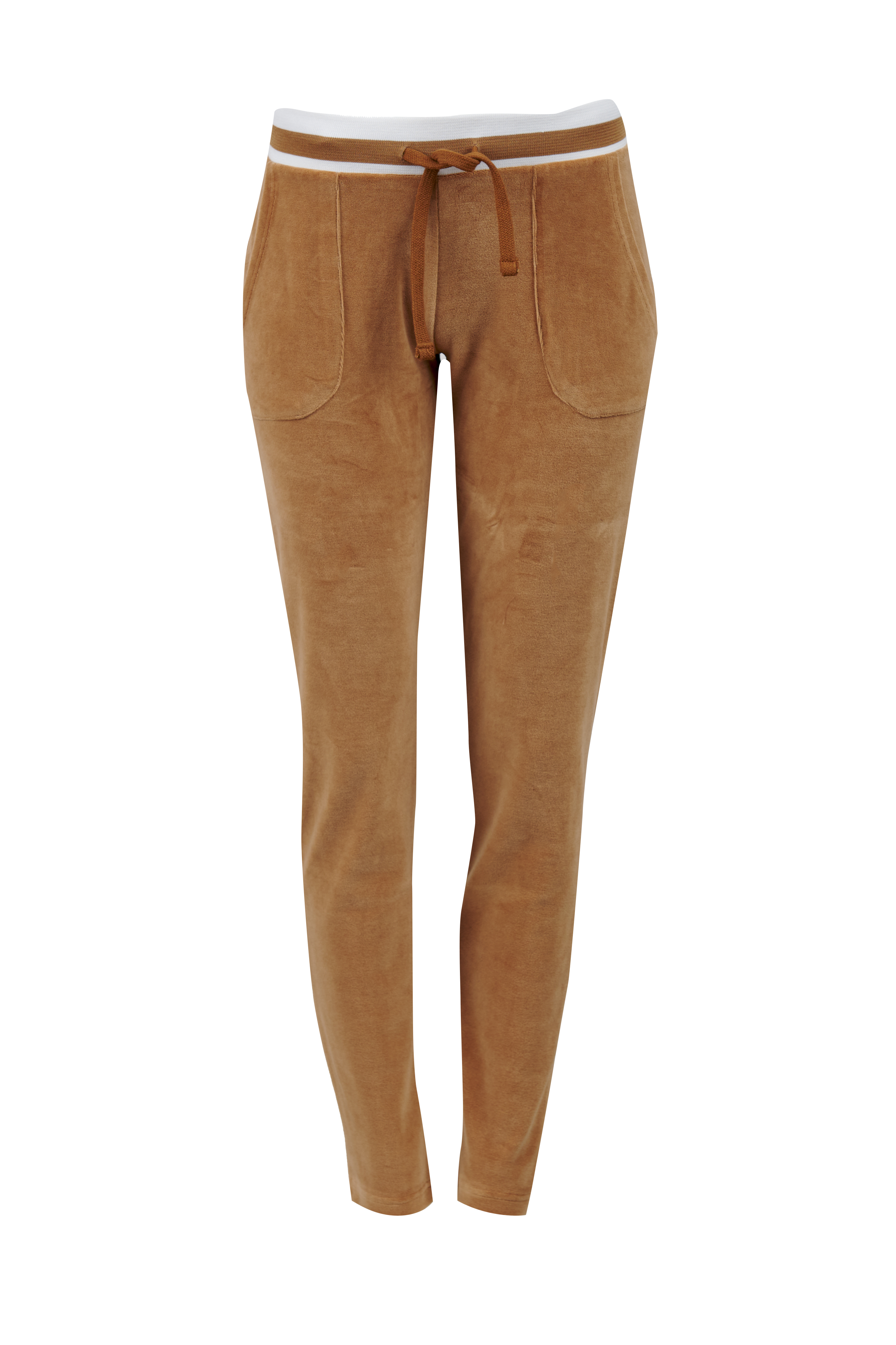 Hose Nicky Damen, camel mit Streifen