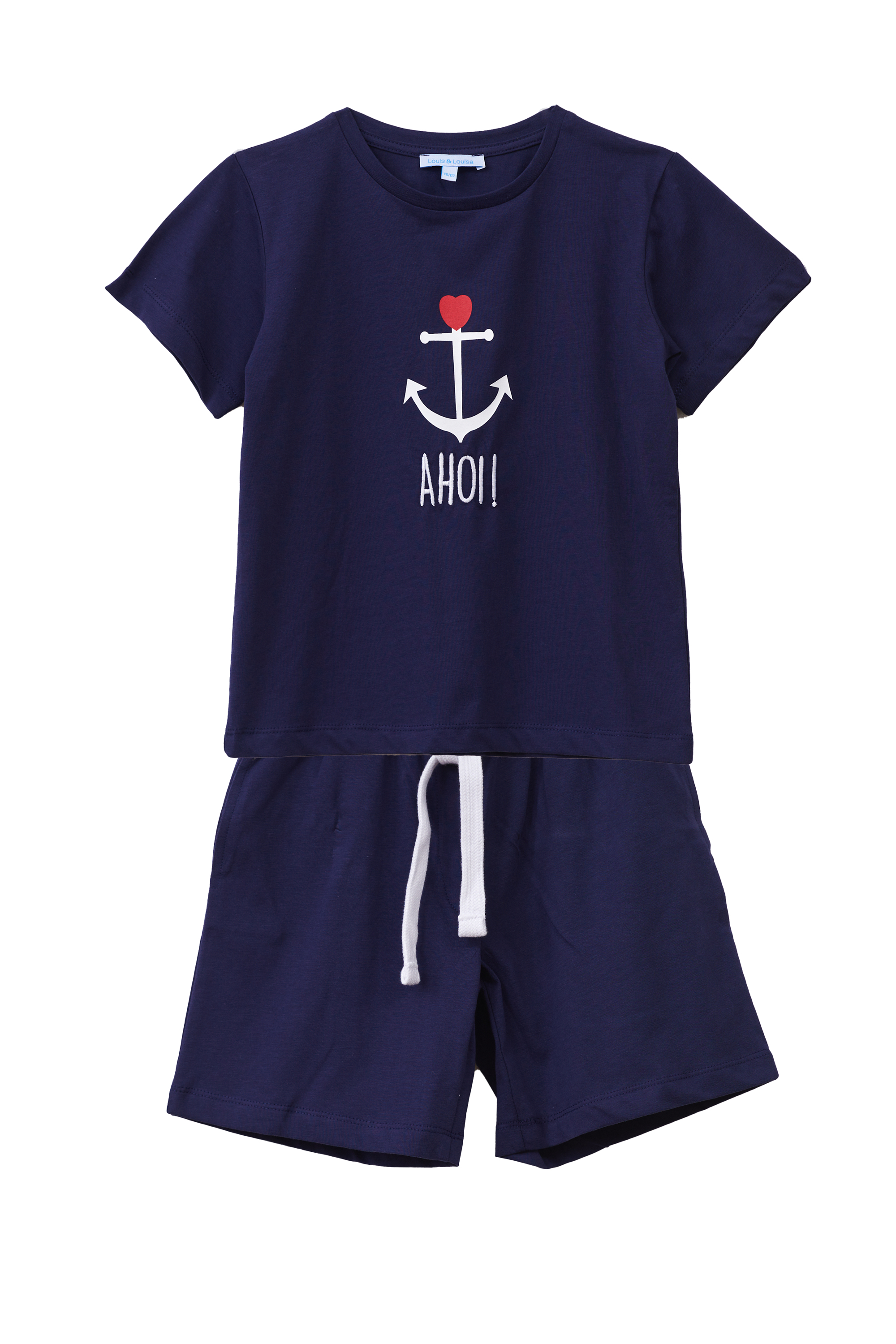 Short-Set Kinder "Anker", blau