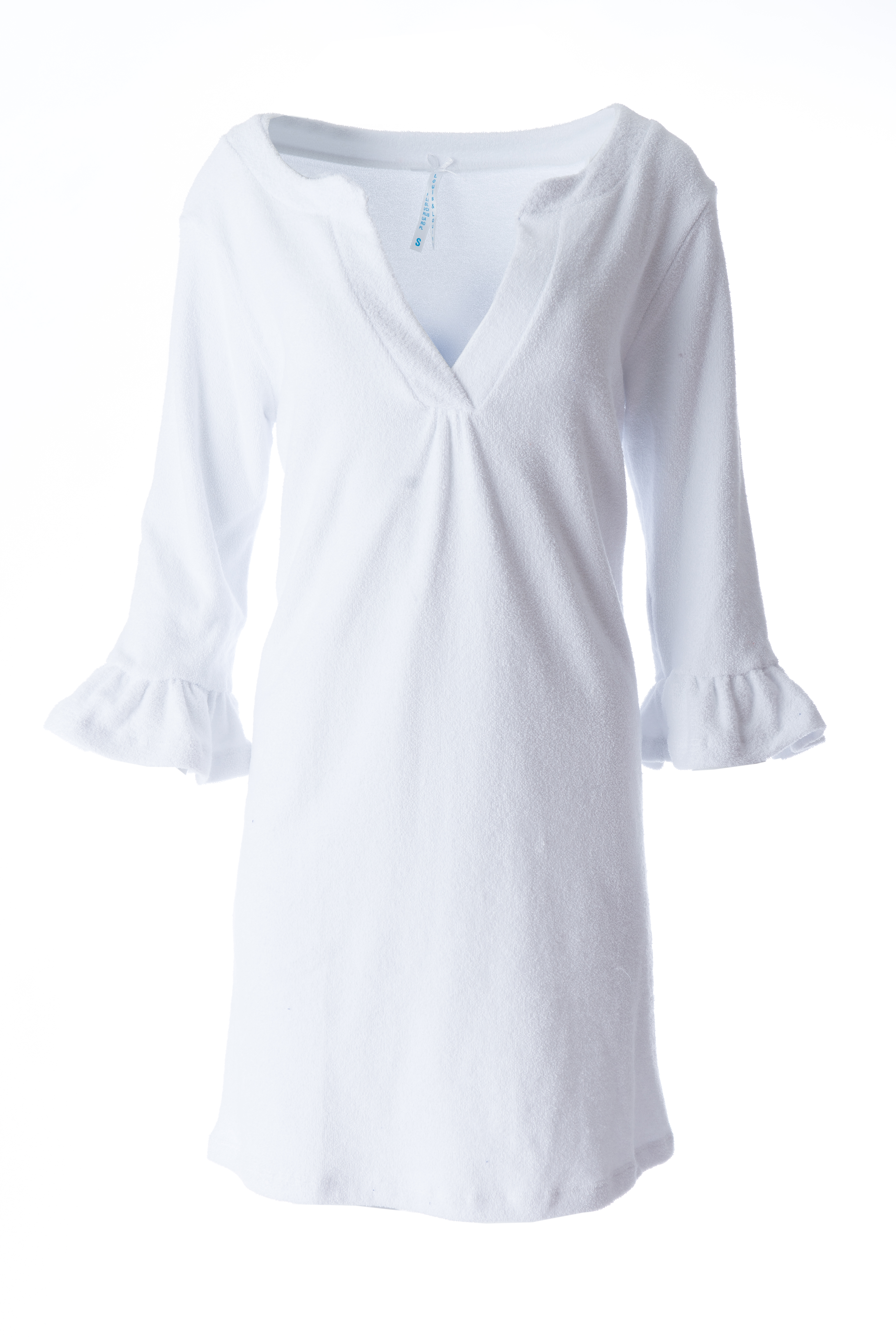 DSC_2247RppUMLcod2Jx7 Badekleid Frottee Damen, weiß mit Rüsche