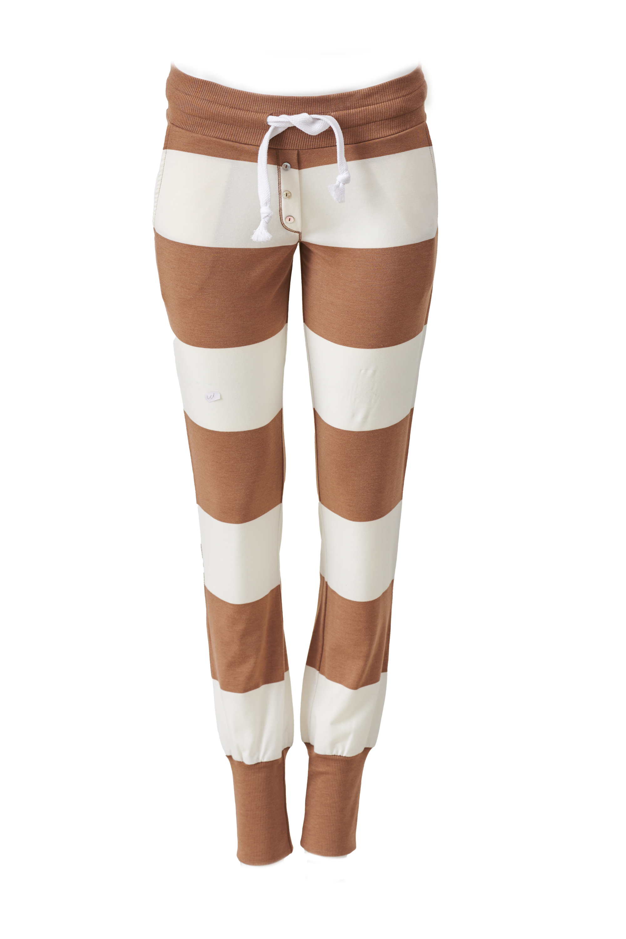 PURE Hose Bündchen, camel gestreift