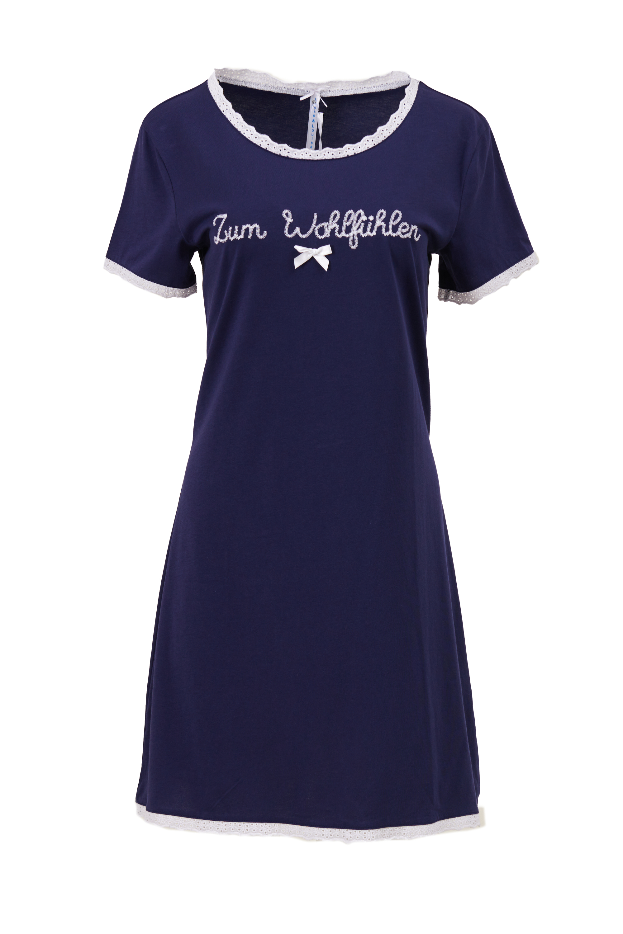 DSC_1288 Nachthemd Damen Basic "Zum Wohlfühlen", blau