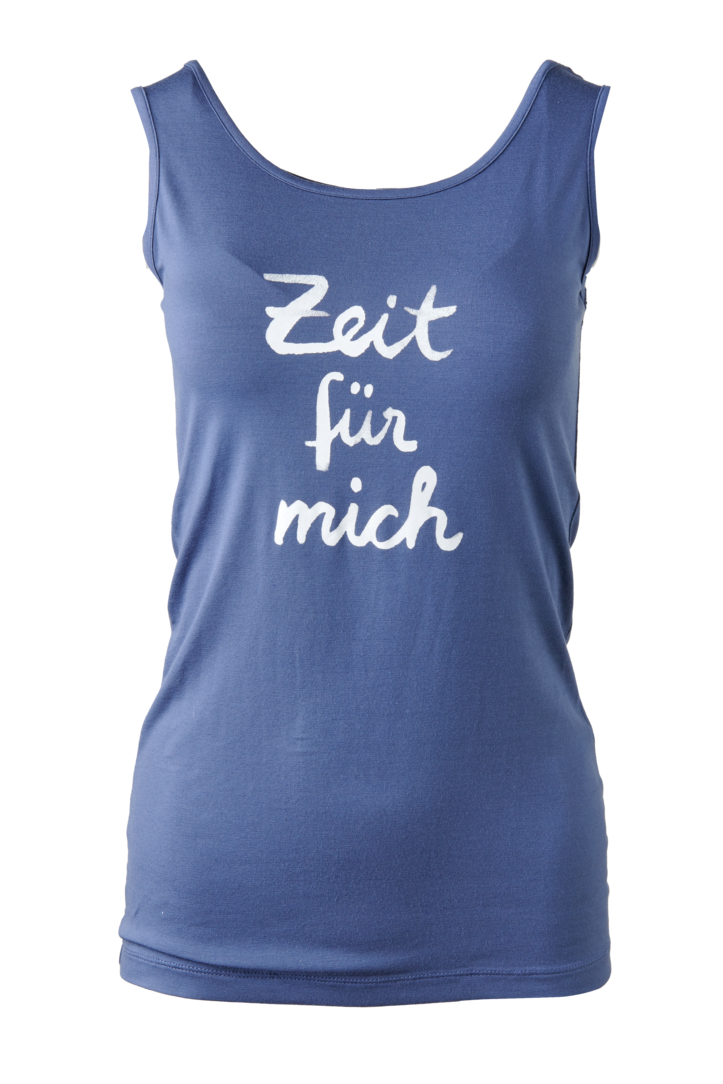 YOGA Tanktop Spruch "Zeit für mich", blau