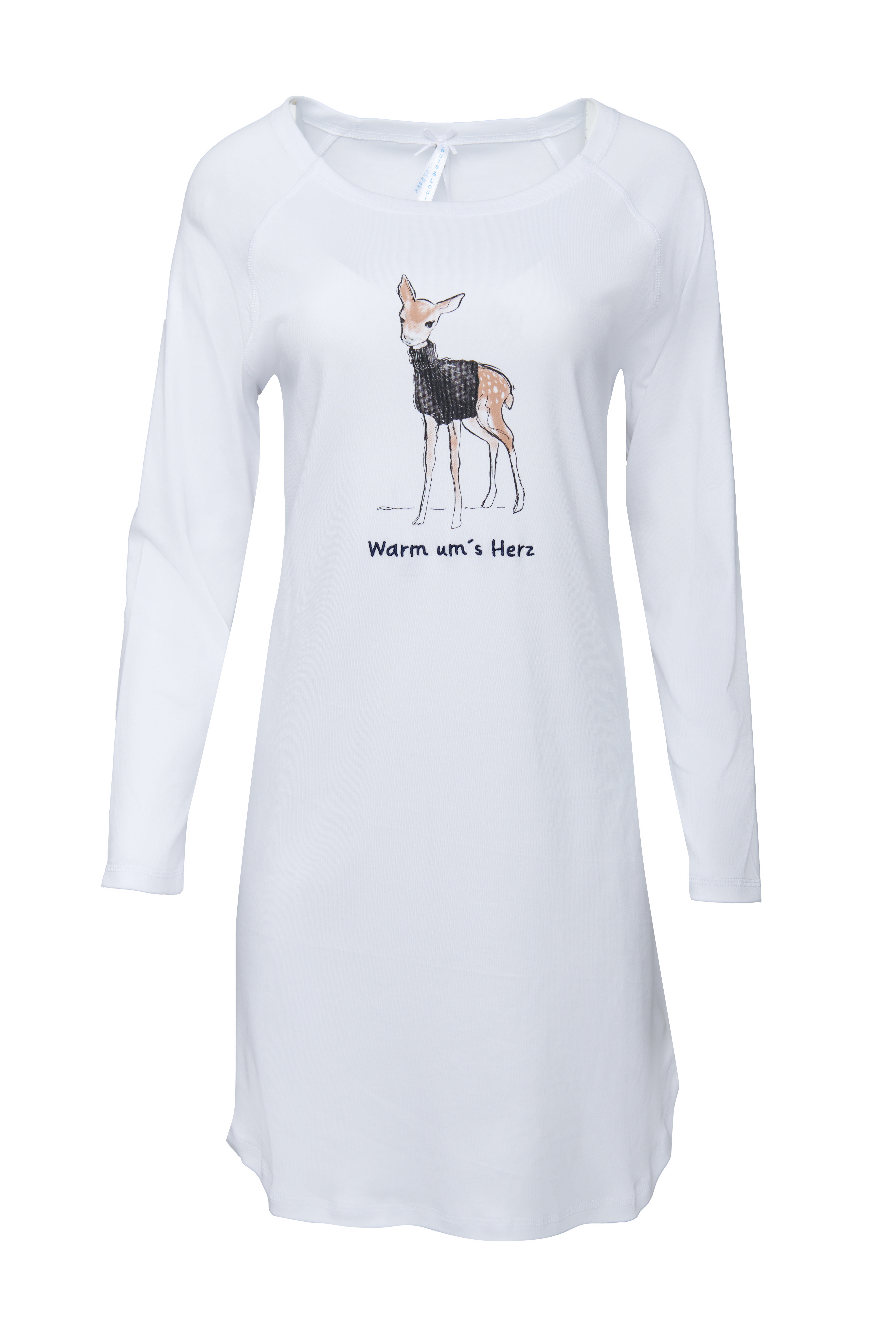 Nachthemd Kinder Oversize  "Bambi", weiß