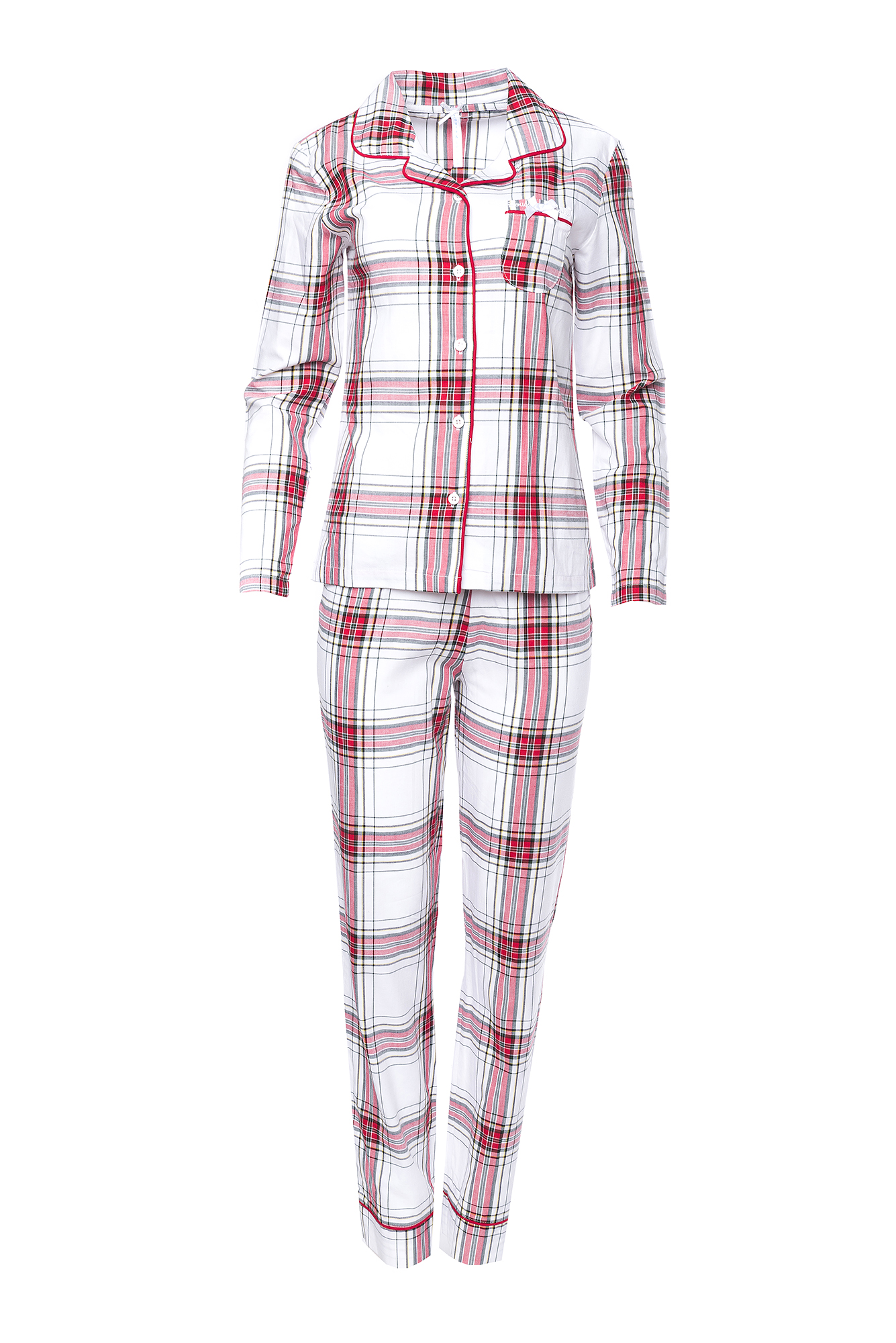 Pyjama Damen Knopfleiste "Heute ist mein Kuscheltag ...